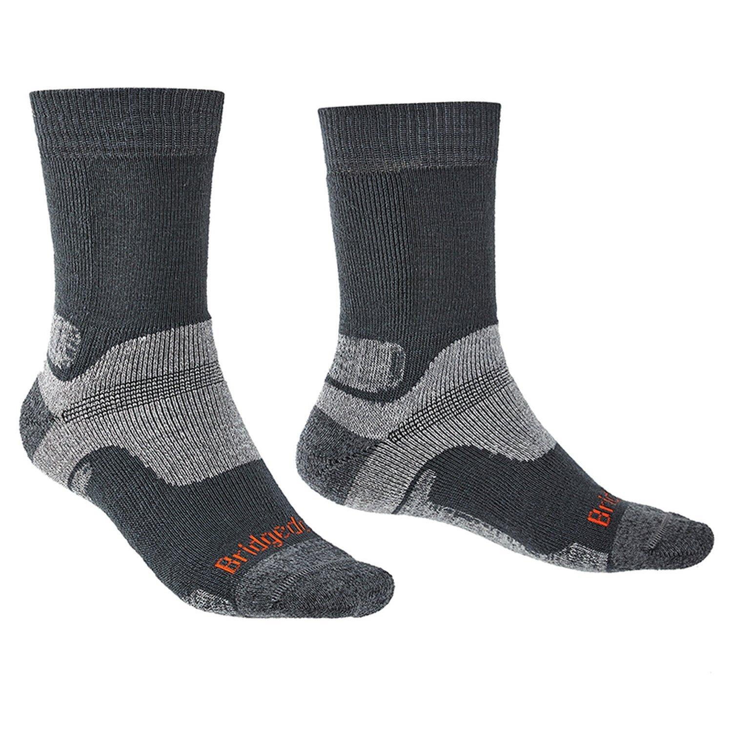 Bridgedale Men's Hike Midweight Endurance Socks -  Grey/Orange