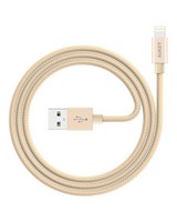 Aukey Braided MFI 8pin Cable - 1.2m -  gold