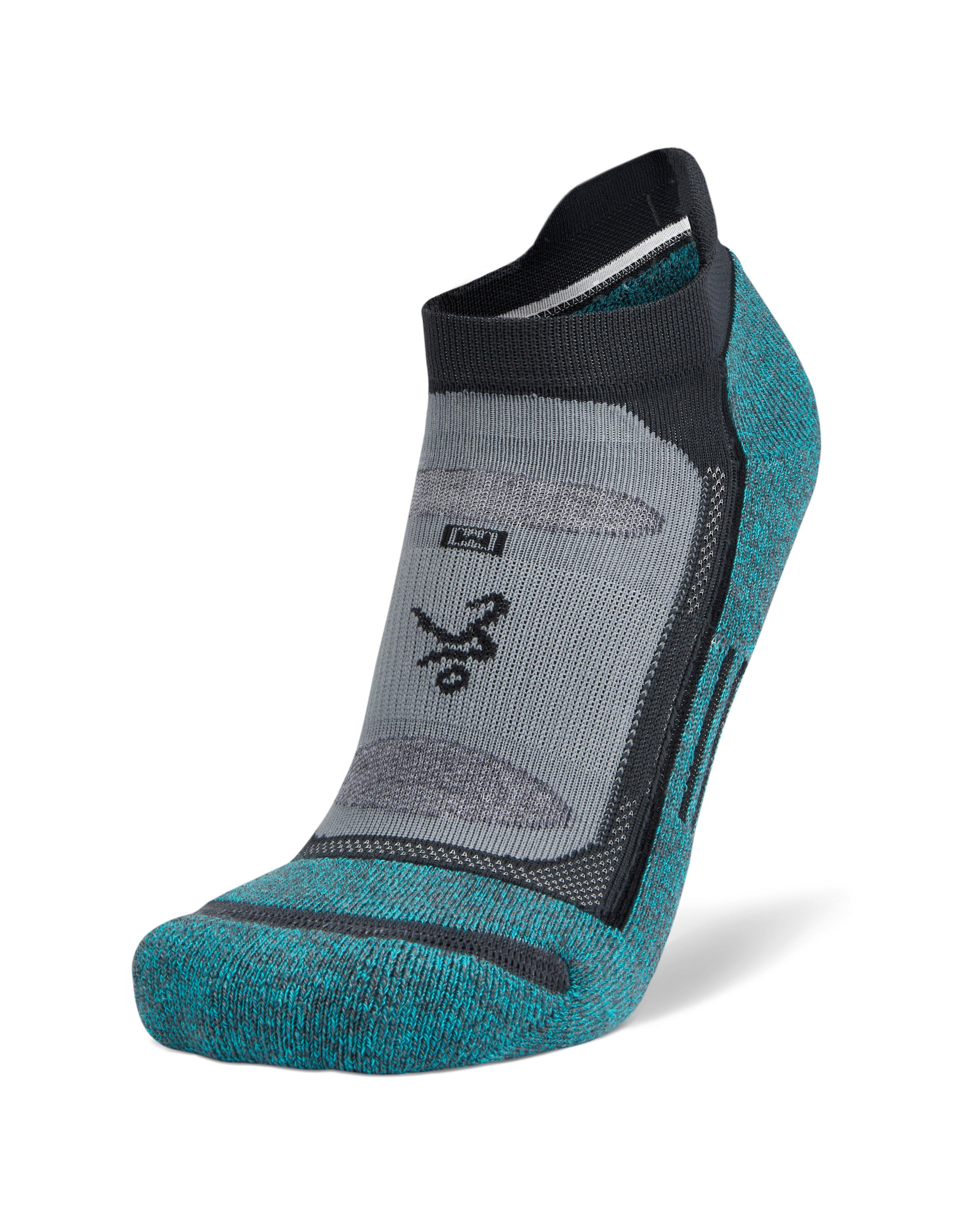 Balega Blister Resist No-Show 19 Socks -  Blue/Grey