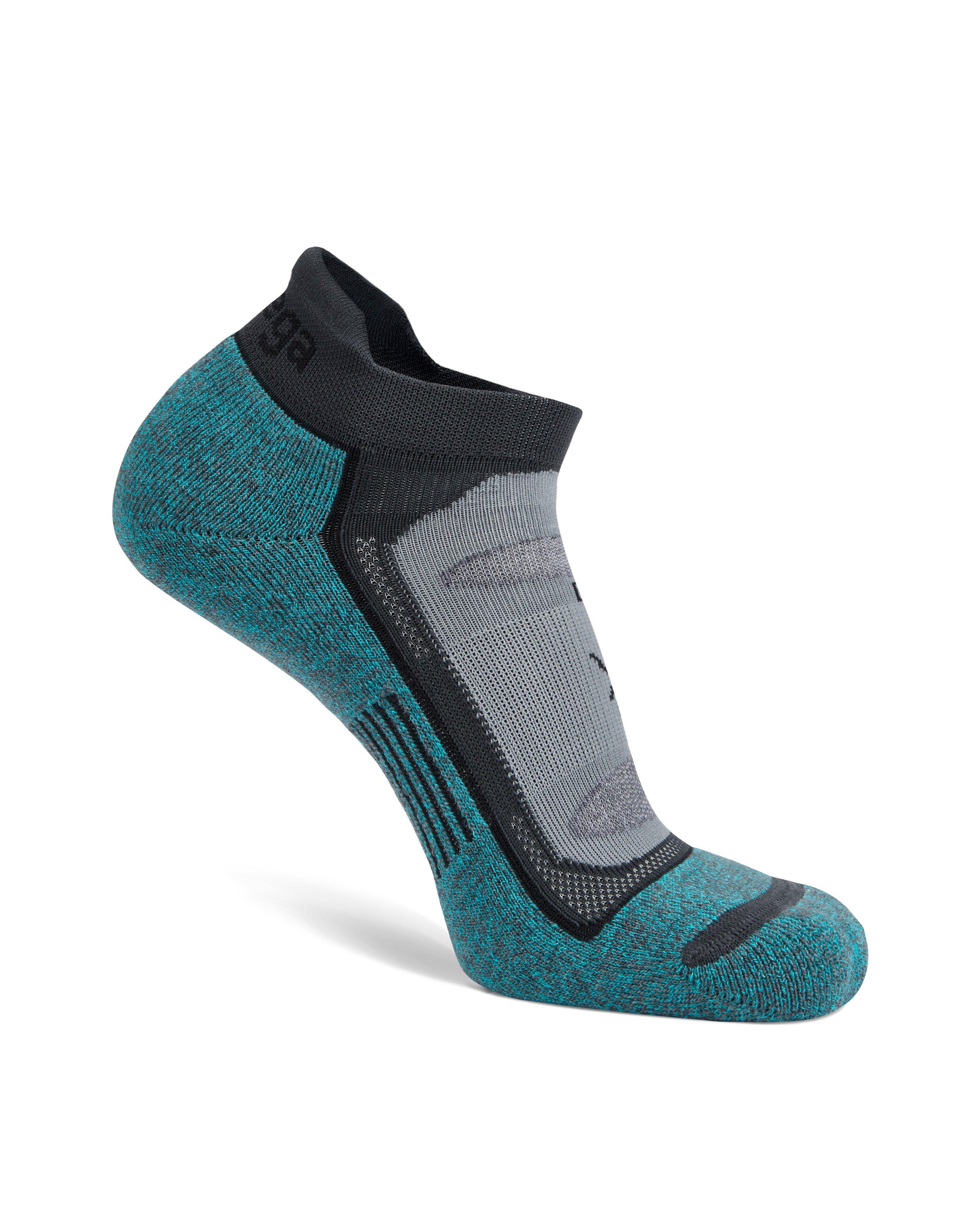 Balega Blister Resist No-Show 19 Socks -  Blue/Grey