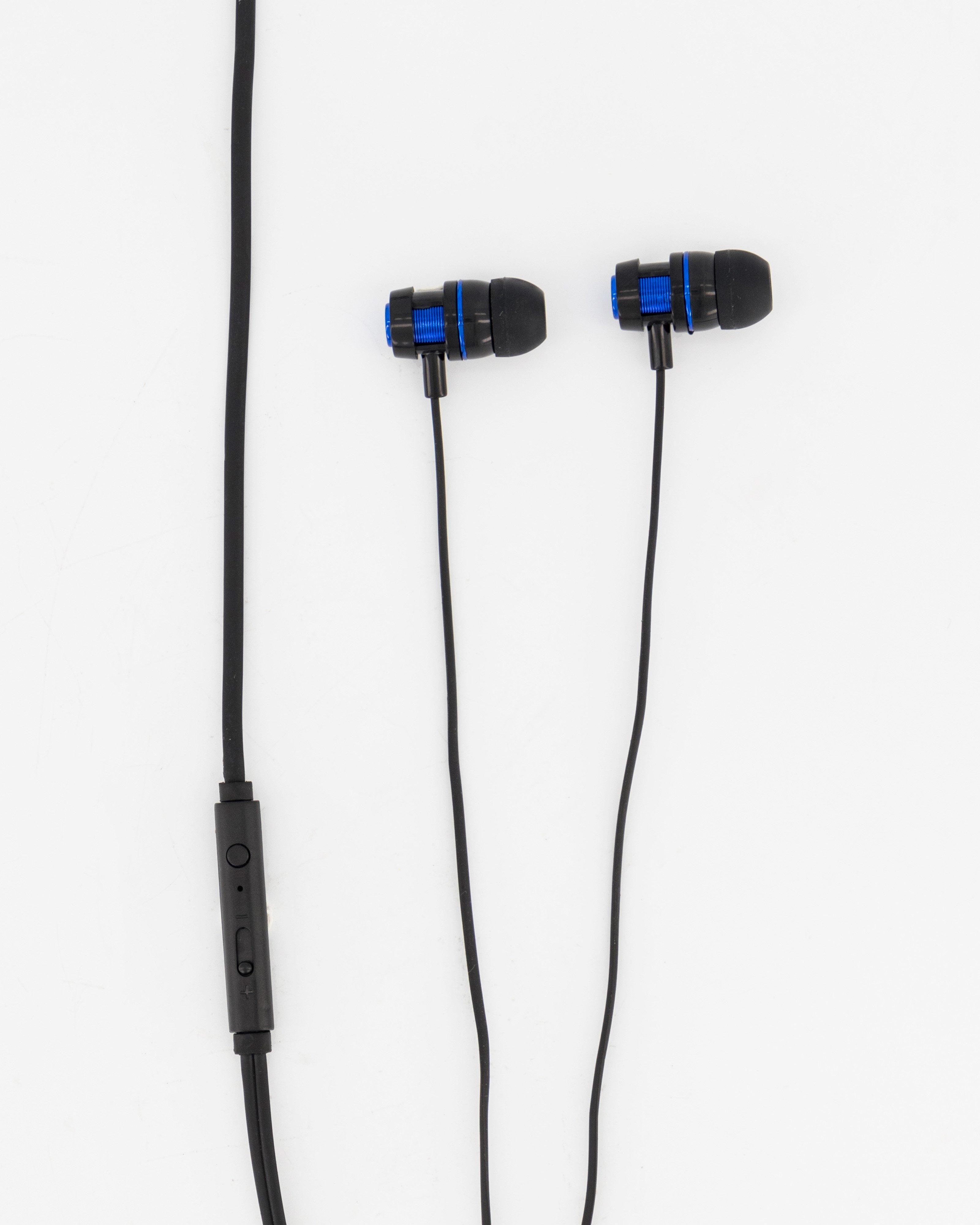 Volkano Alloy Aux Earphones -  Blue