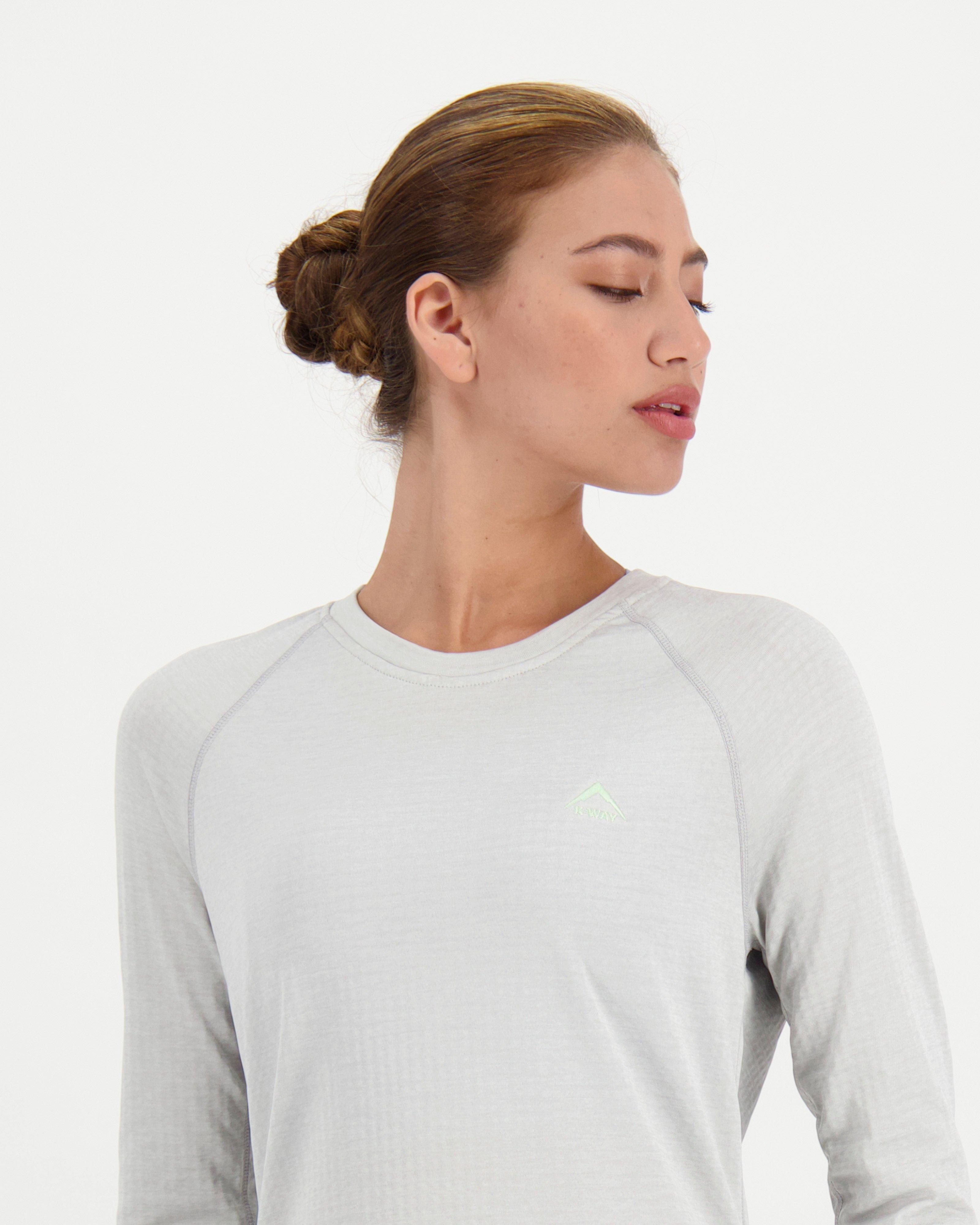 K-Way Women's Hazel Crew Neck Fleece Top -  Silver