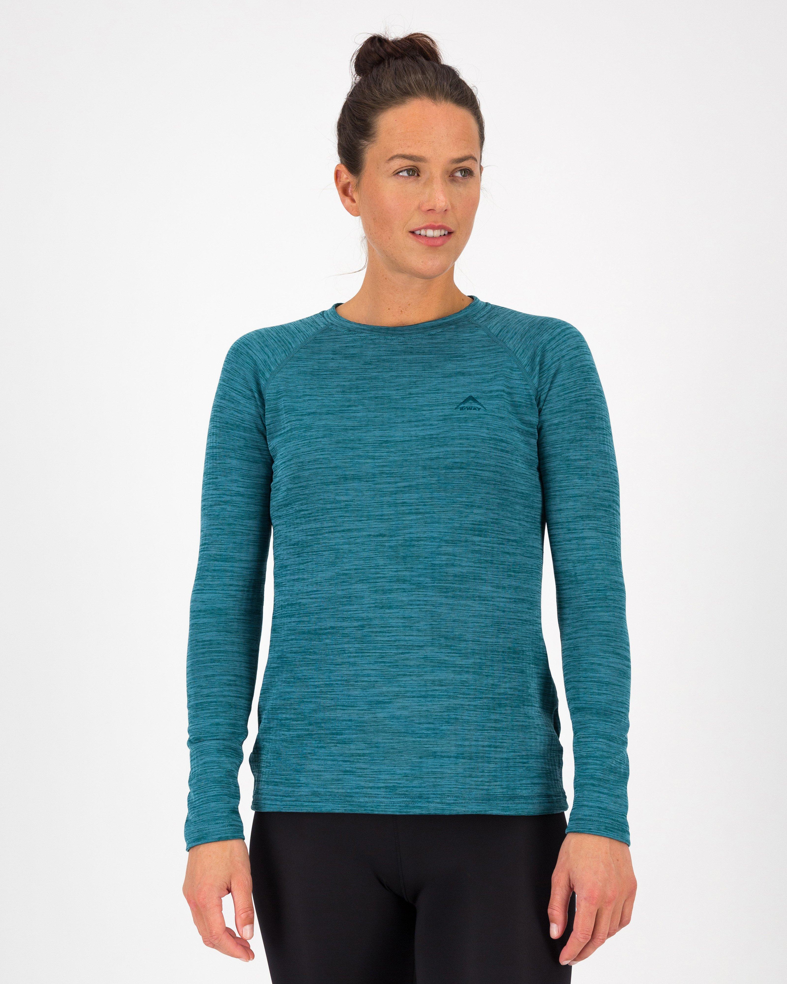 K-Way Women's Hazel Crew Neck Fleece Top -  Teal