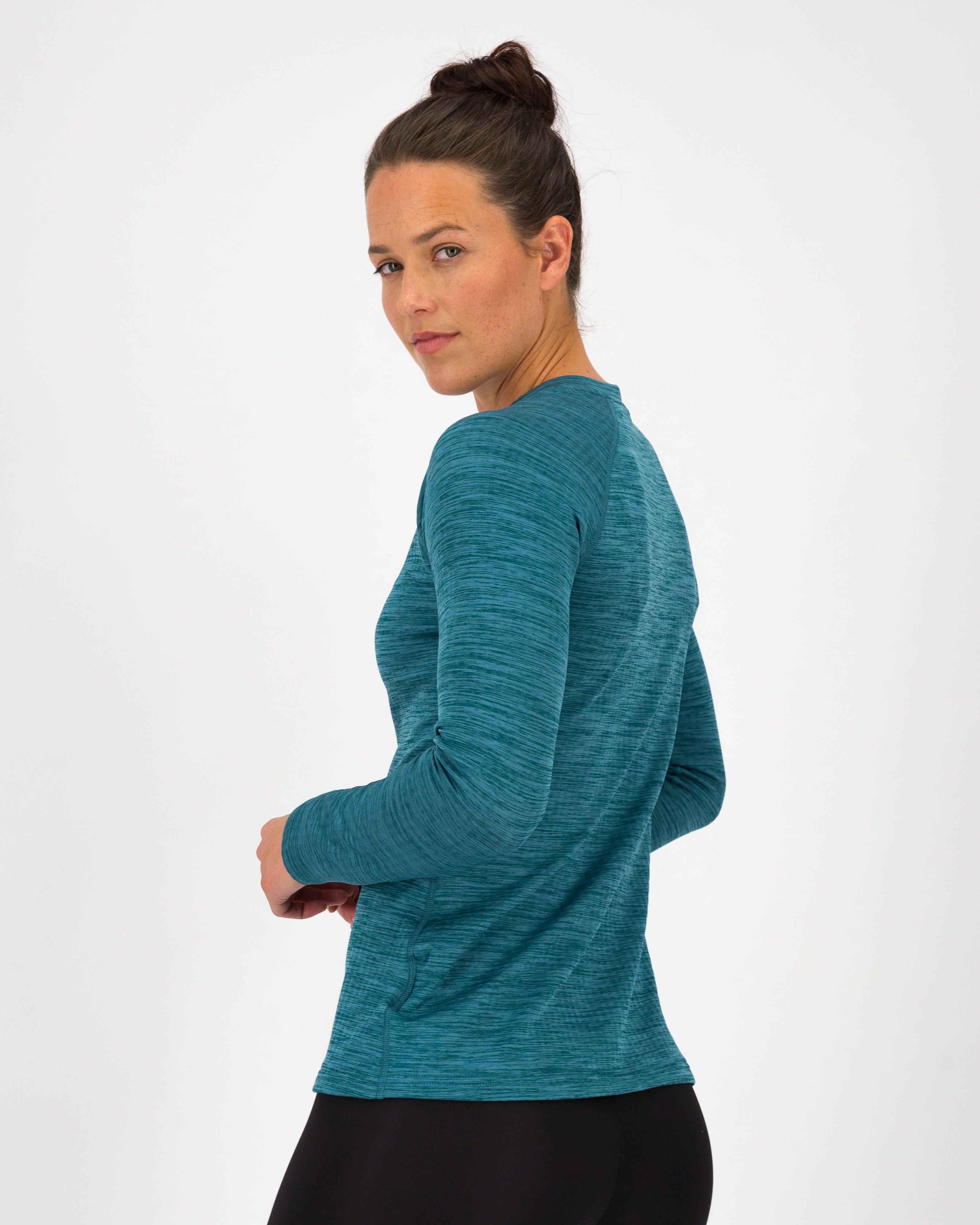 K-Way Women's Hazel Crew Neck Fleece Top -  Teal