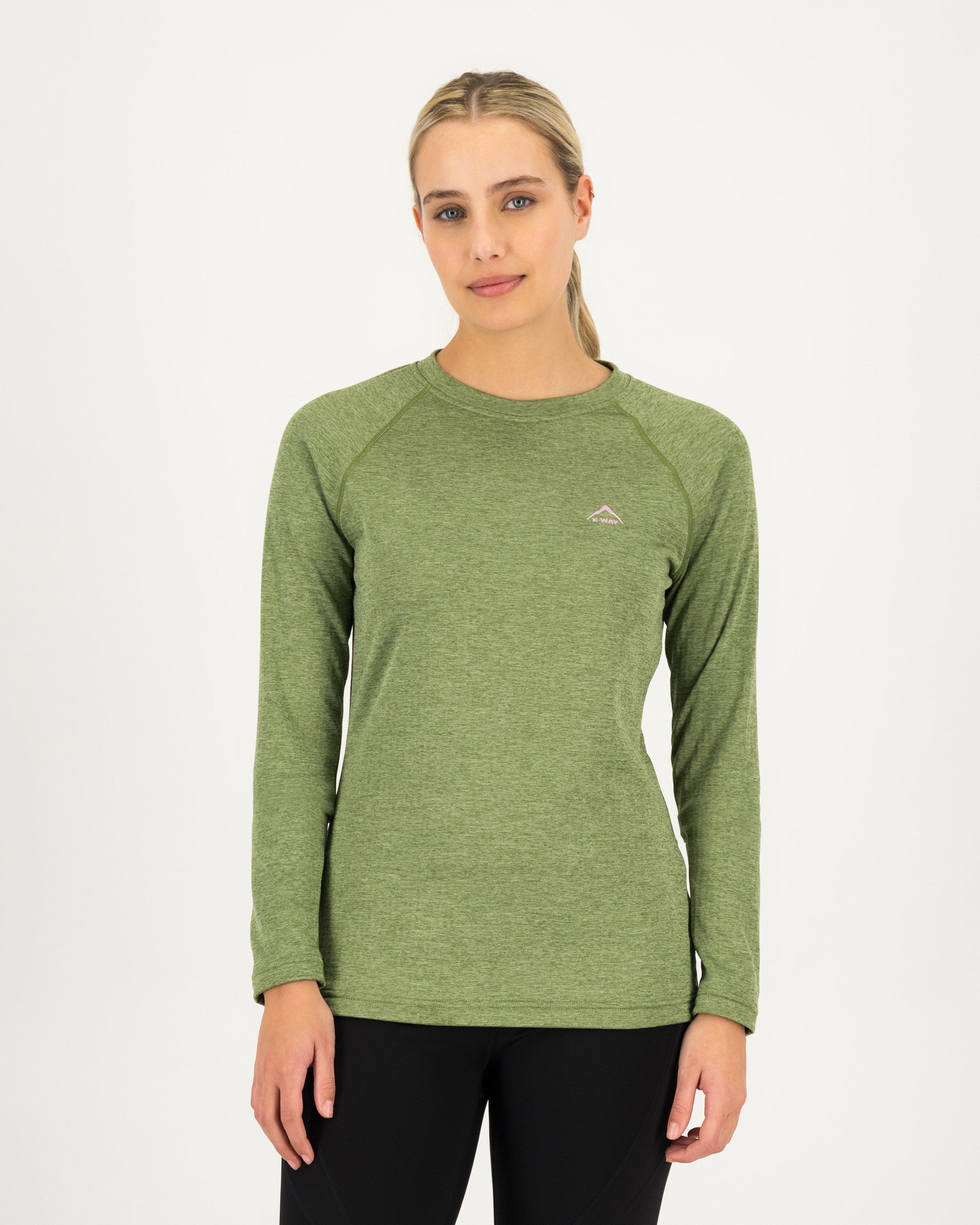 K-Way Women's Hazel Crew Neck Fleece Top -  Sage