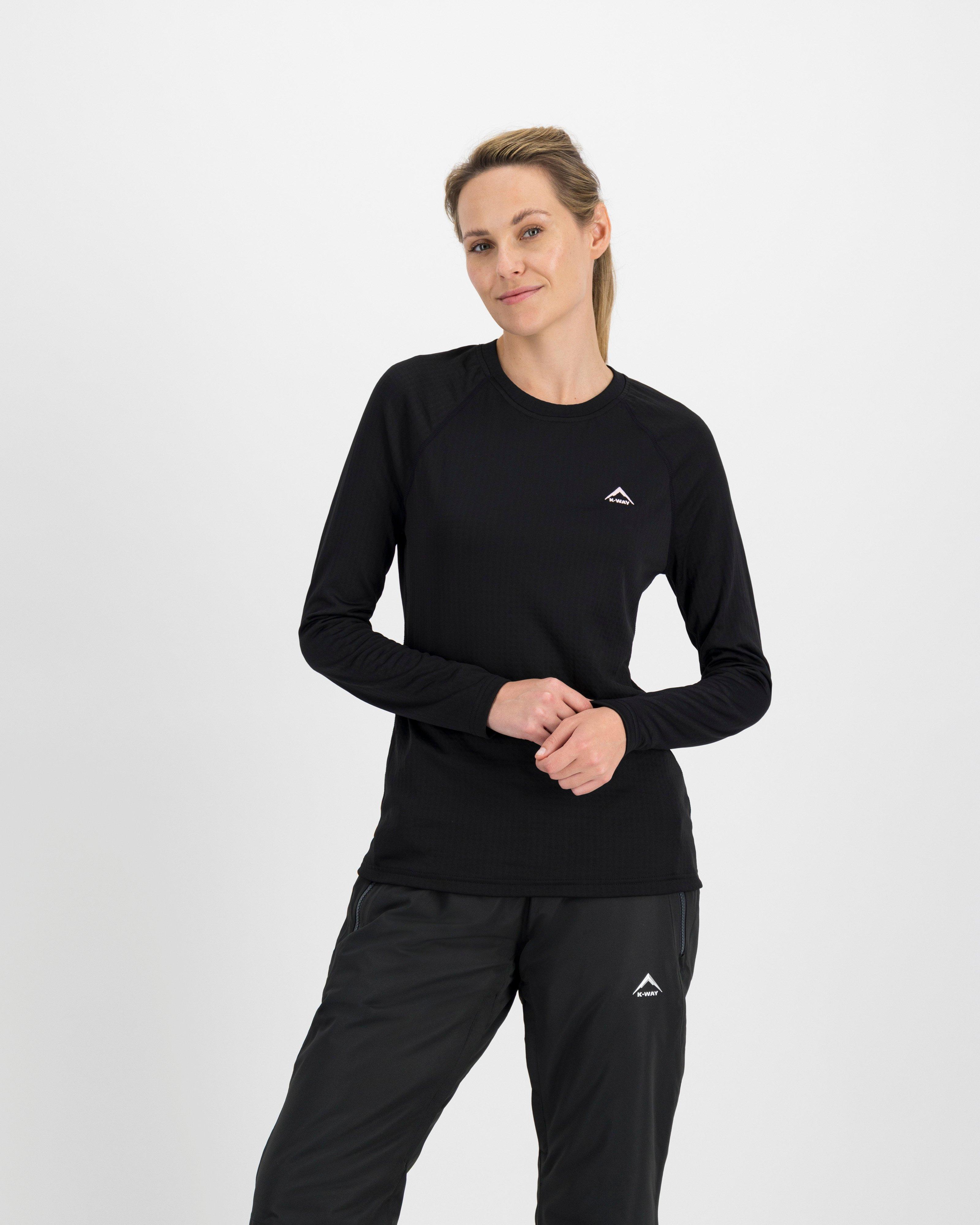 K-Way Women's Hazel Crew Neck Fleece Top -  Black