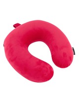 Cape Union Memory Foam Travel Pillow - Fleece -  red