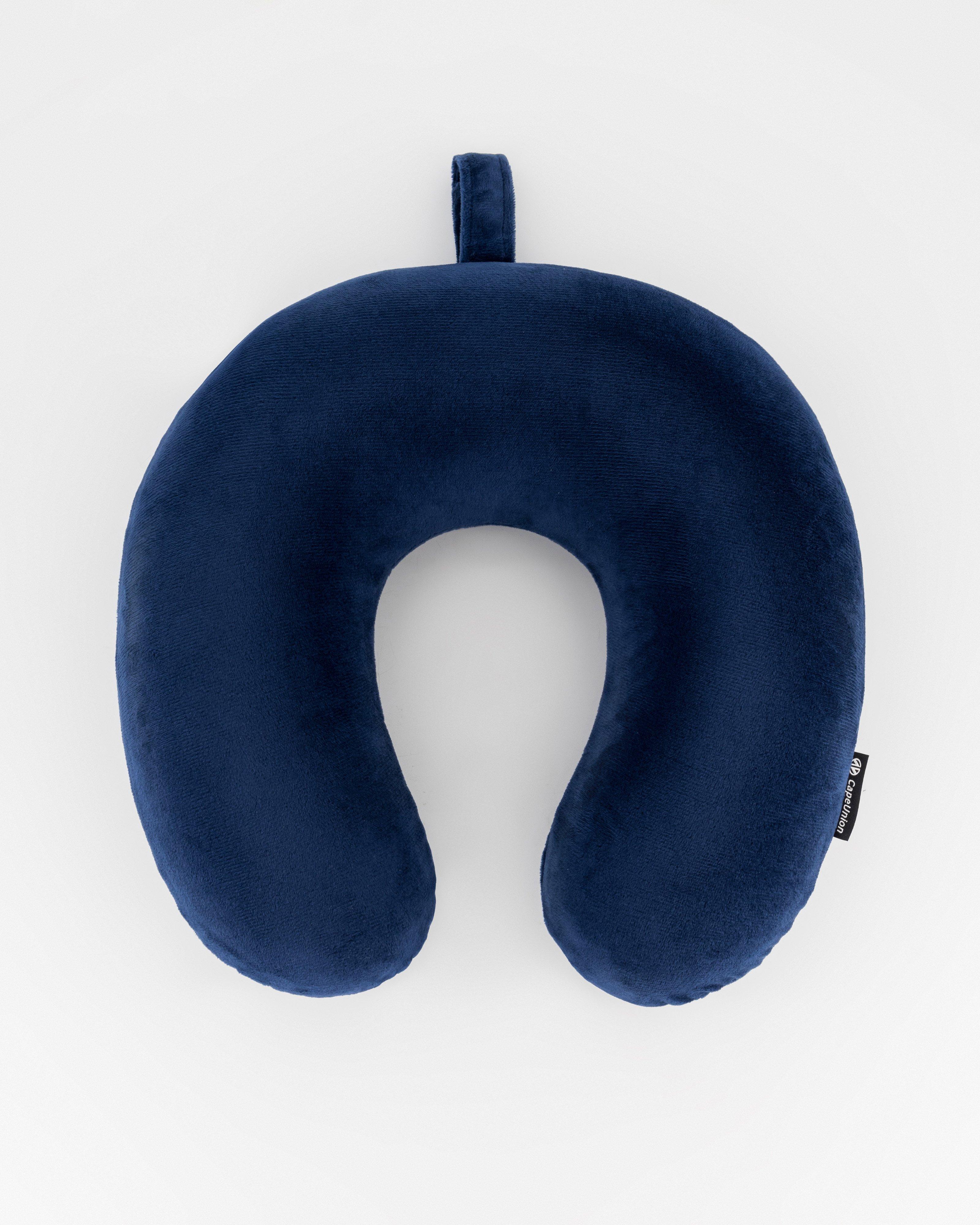 Cape Union Fleece Memory Foam Travel Pillow -  Navy