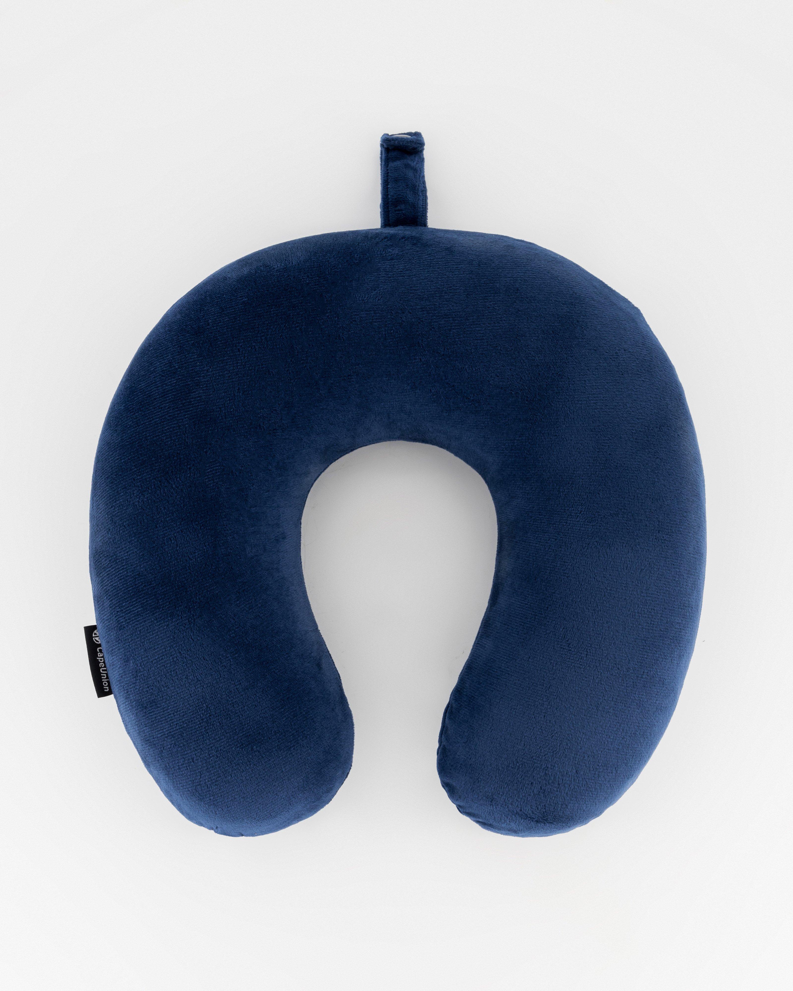 Cape Union Fleece Memory Foam Travel Pillow -  Navy