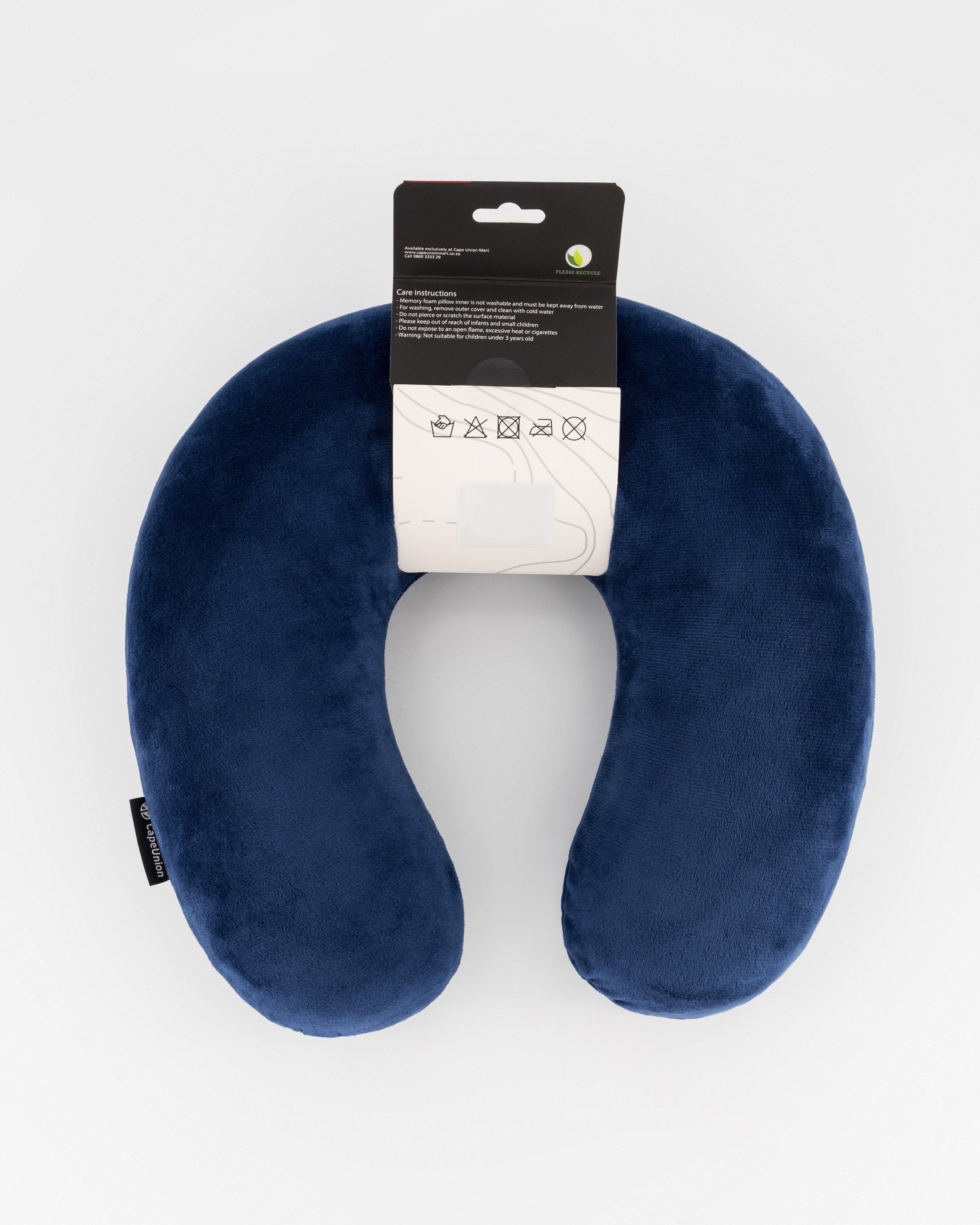 Cape Union Fleece Memory Foam Travel Pillow -  Navy