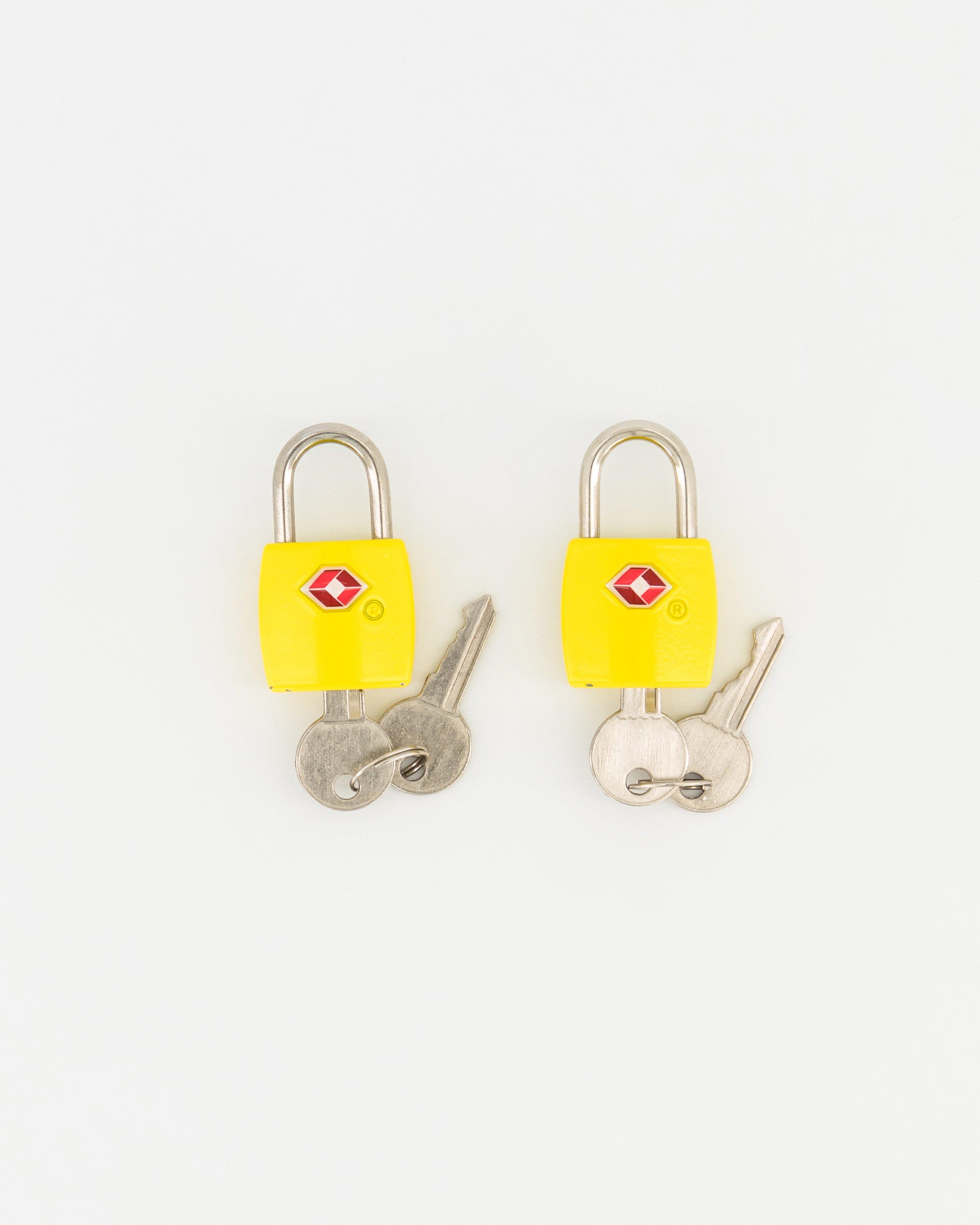 Cape Union TSA Padlock - 2 Pack -  Yellow