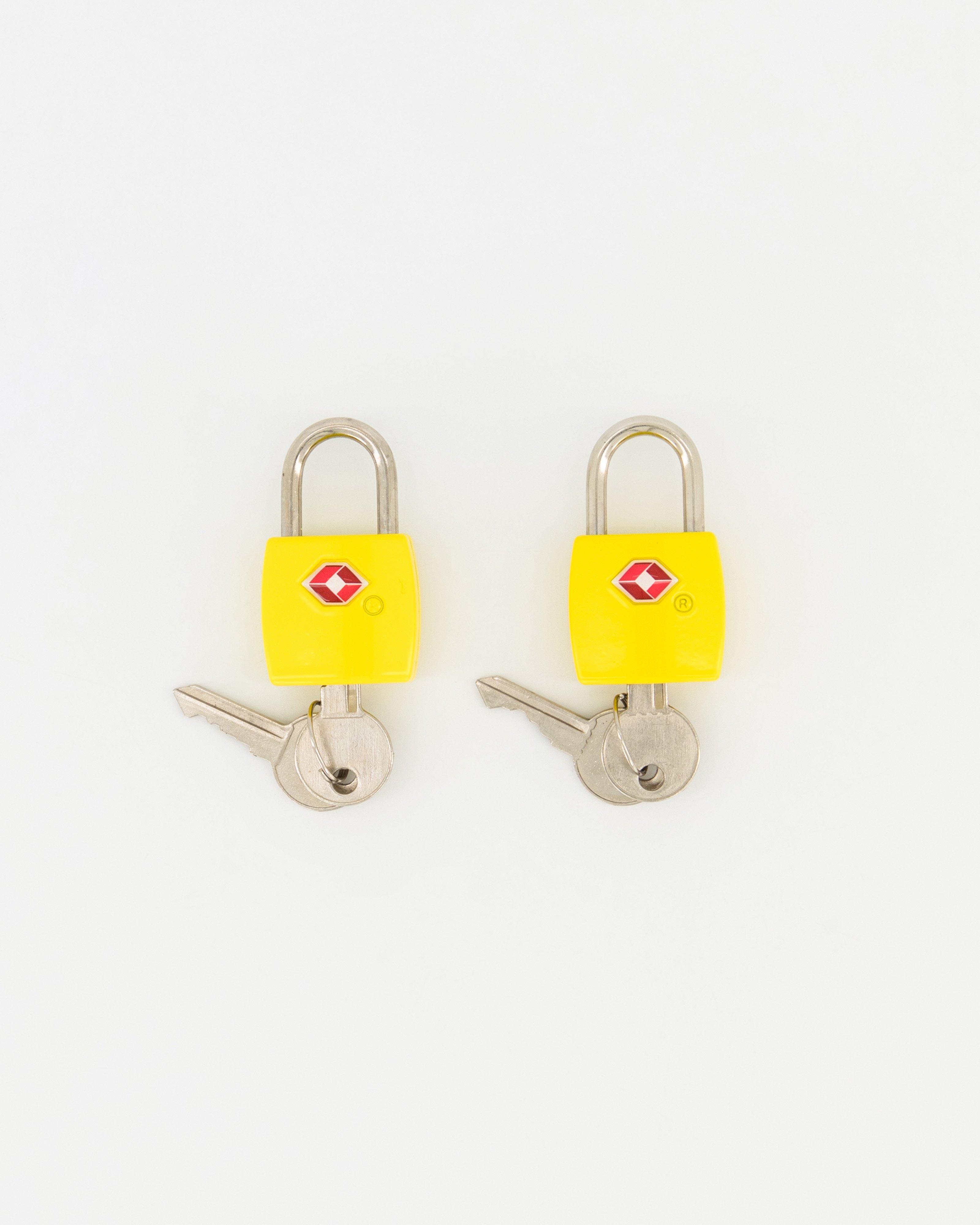 Cape Union TSA Padlock - 2 Pack -  Yellow