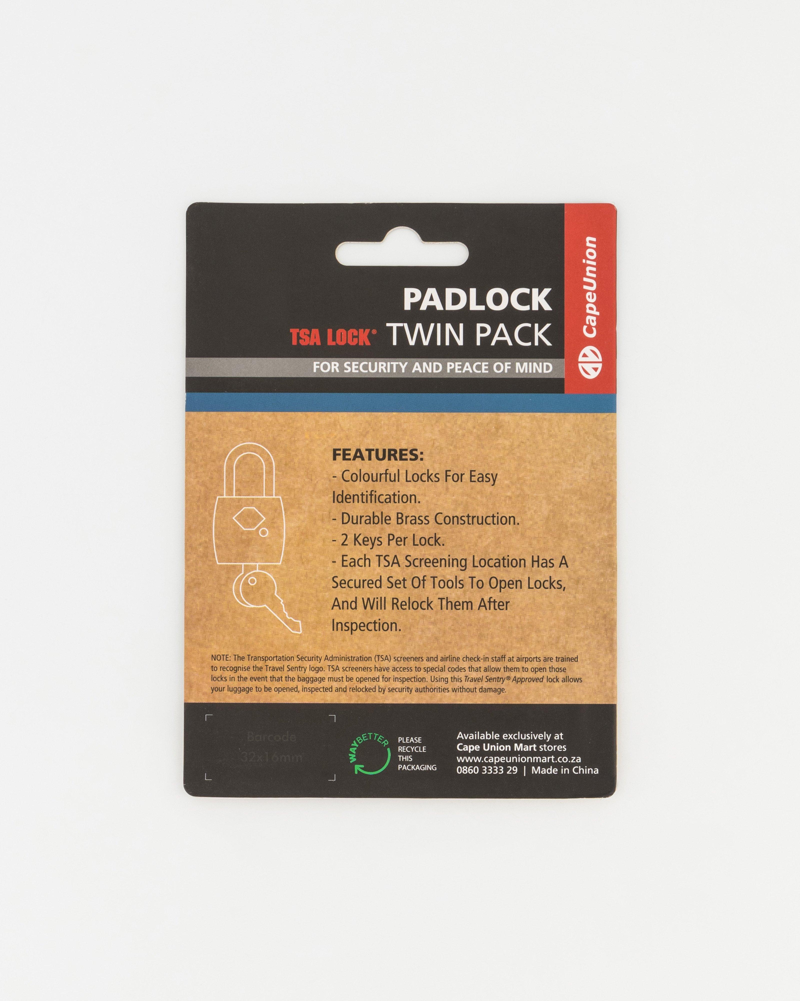 Cape Union TSA Padlock - 2 Pack -  Yellow