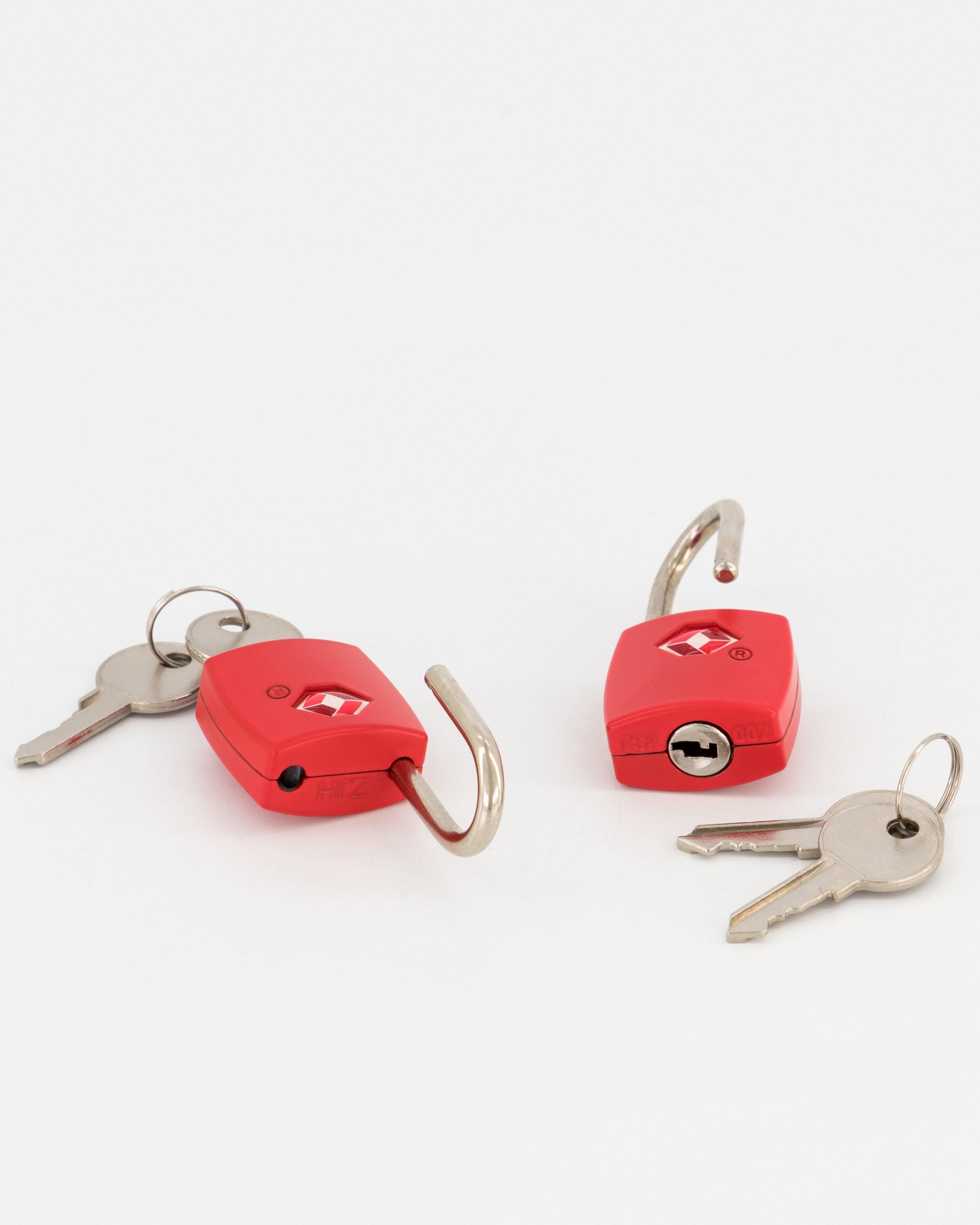 Cape Union TSA Padlock - 2 Pack -  Red