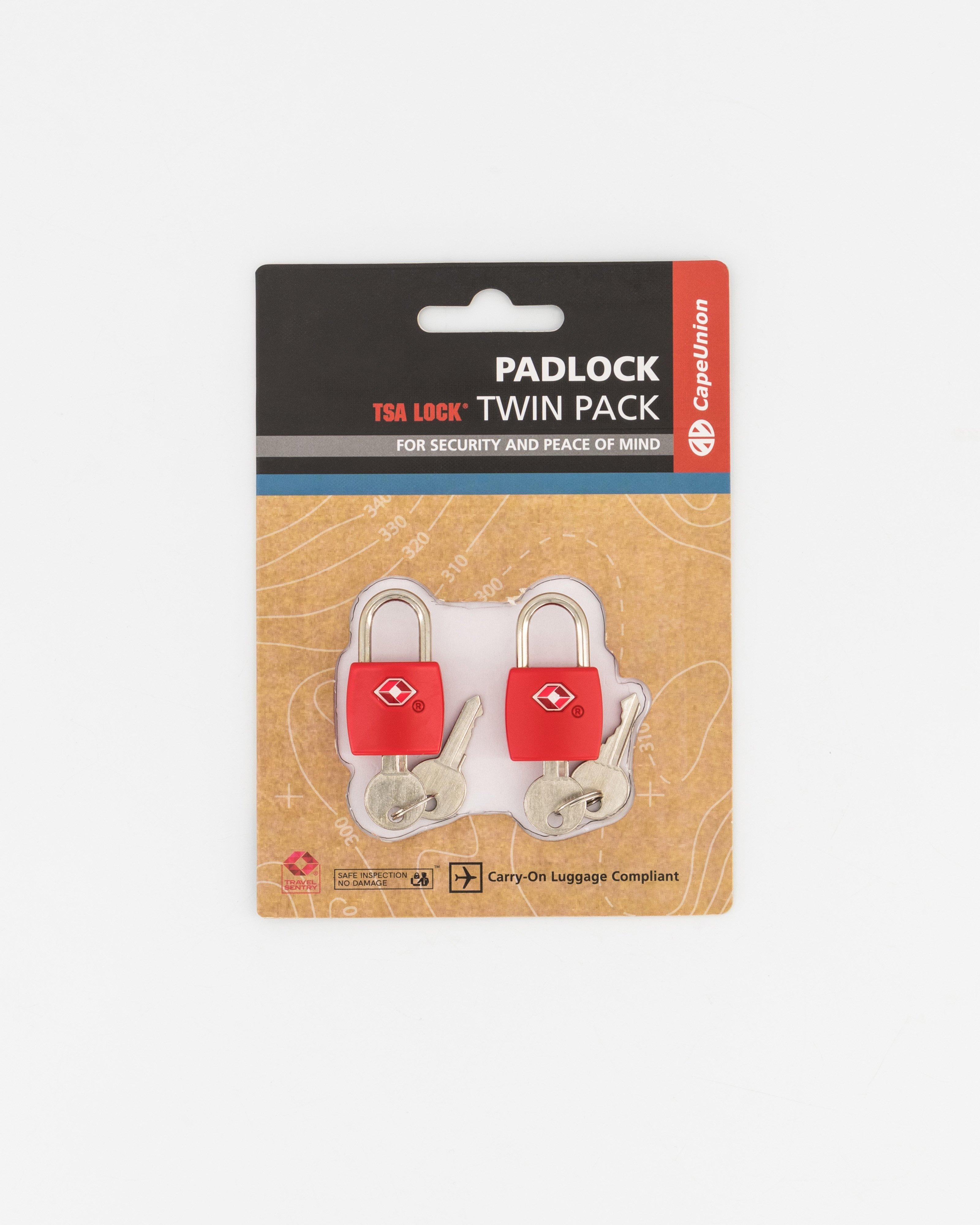 Cape Union TSA Padlock - 2 Pack -  Red