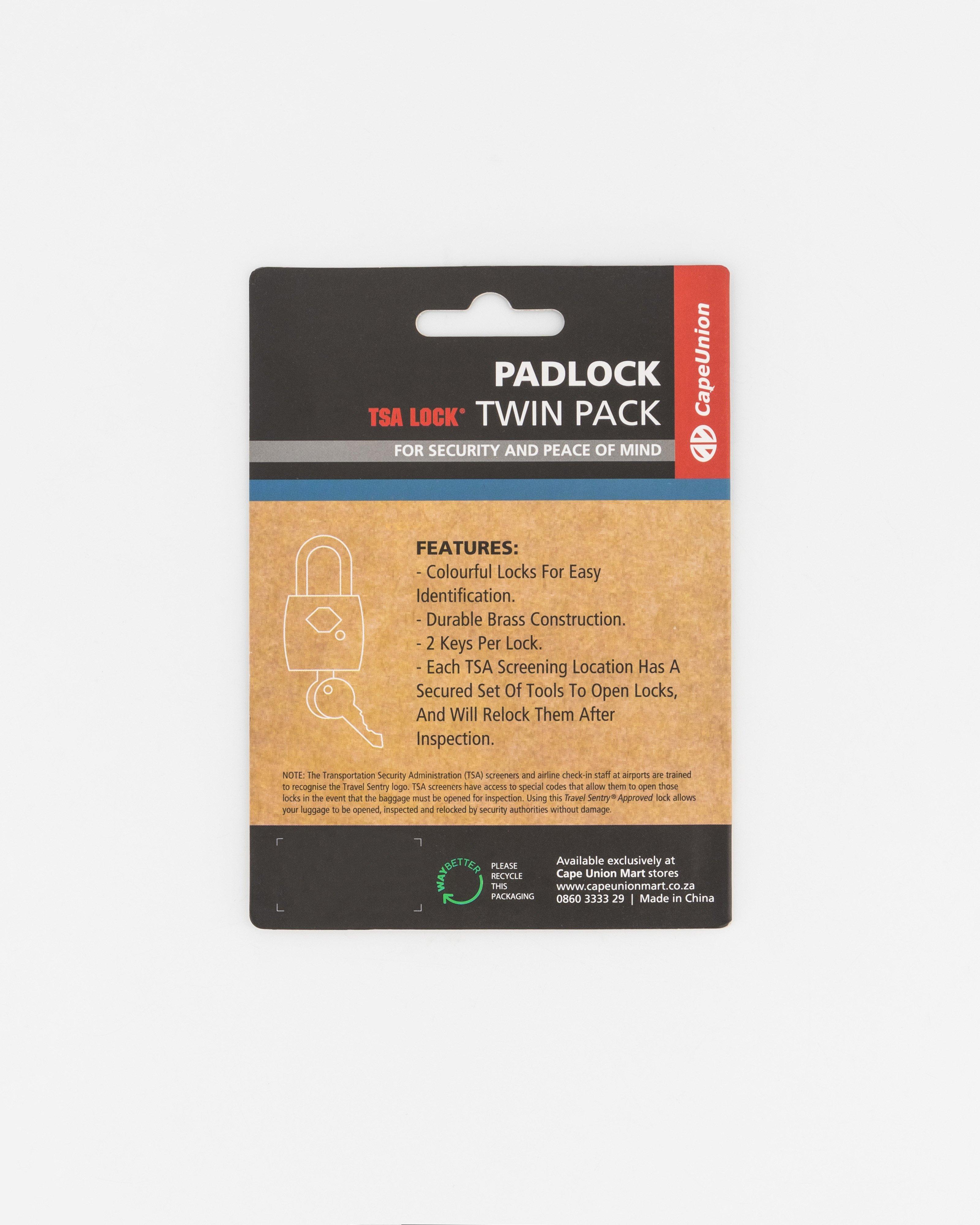 Cape Union TSA Padlock - 2 Pack -  Red