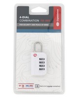 Cape Union 4-Dial TSA Combination Lock -  white