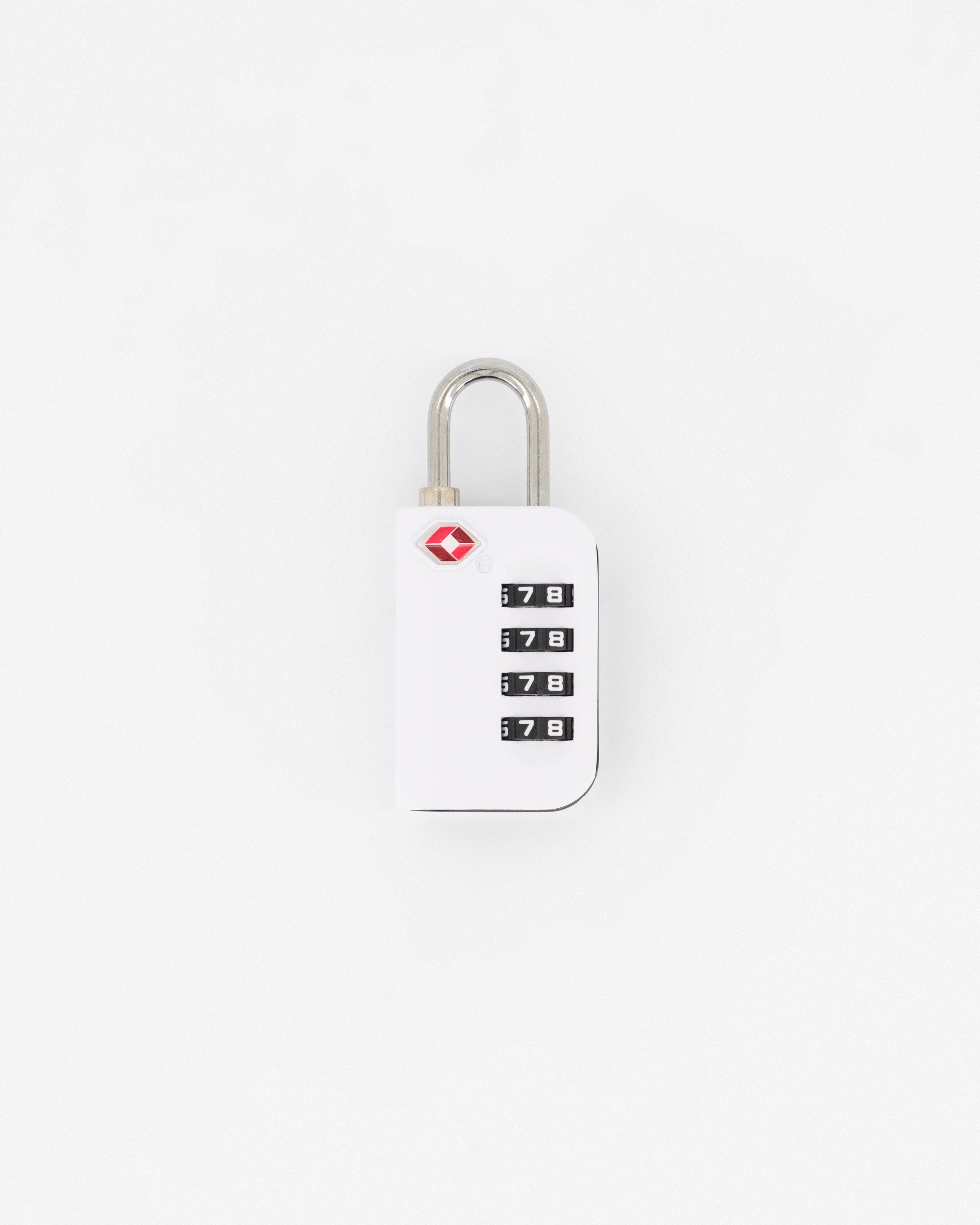 Cape Union 4-Dial Combination TSA Lock -  White