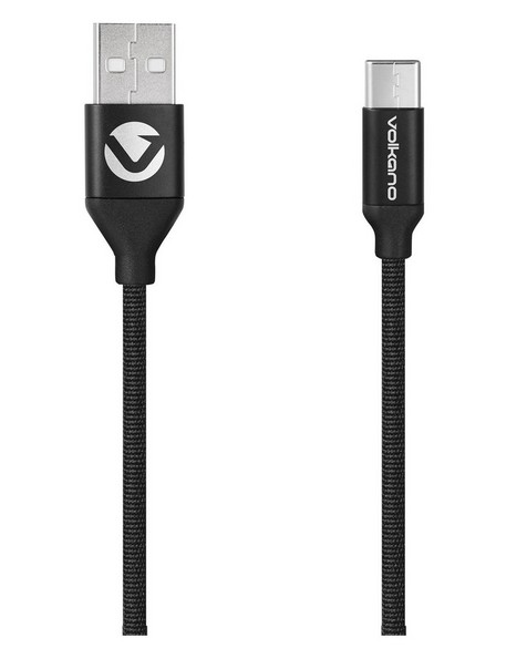 Volkano Weave Micro USB Cable -  black