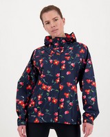 The K-Way Women's Printed Cloudburst Jacket -  red