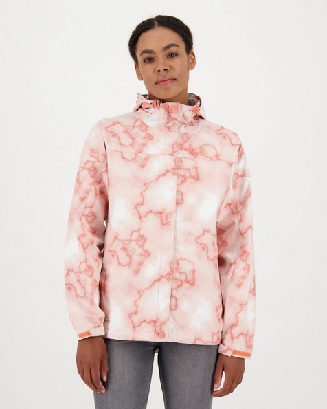 The K-Way Women's Printed Cloudburst Jacket -  rose