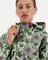 The K-Way Women's Printed Cloudburst Jacket -  olive