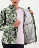 The K-Way Women's Printed Cloudburst Jacket -  olive