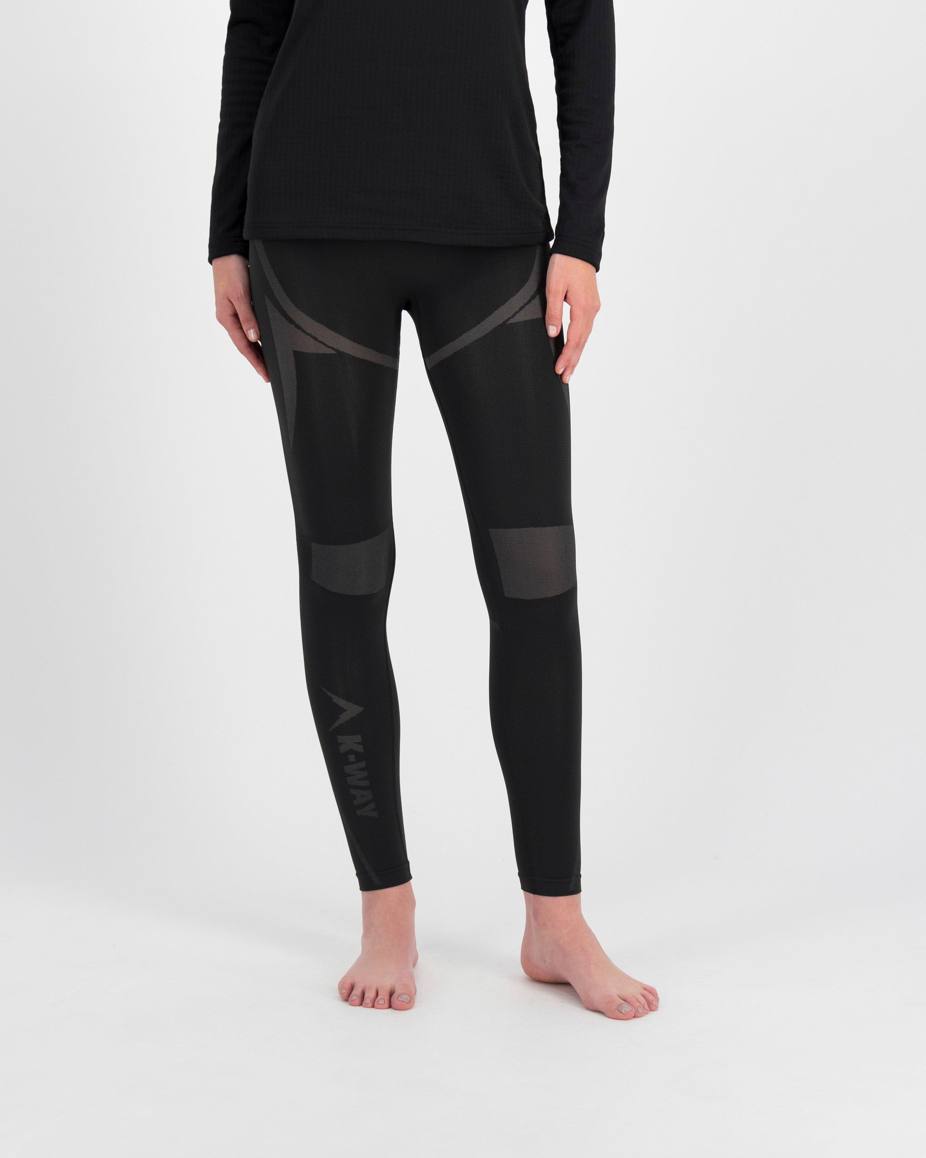 K-Way Women’s Bamboo Thermaskins Baselayer Pants -  Black/Graphite