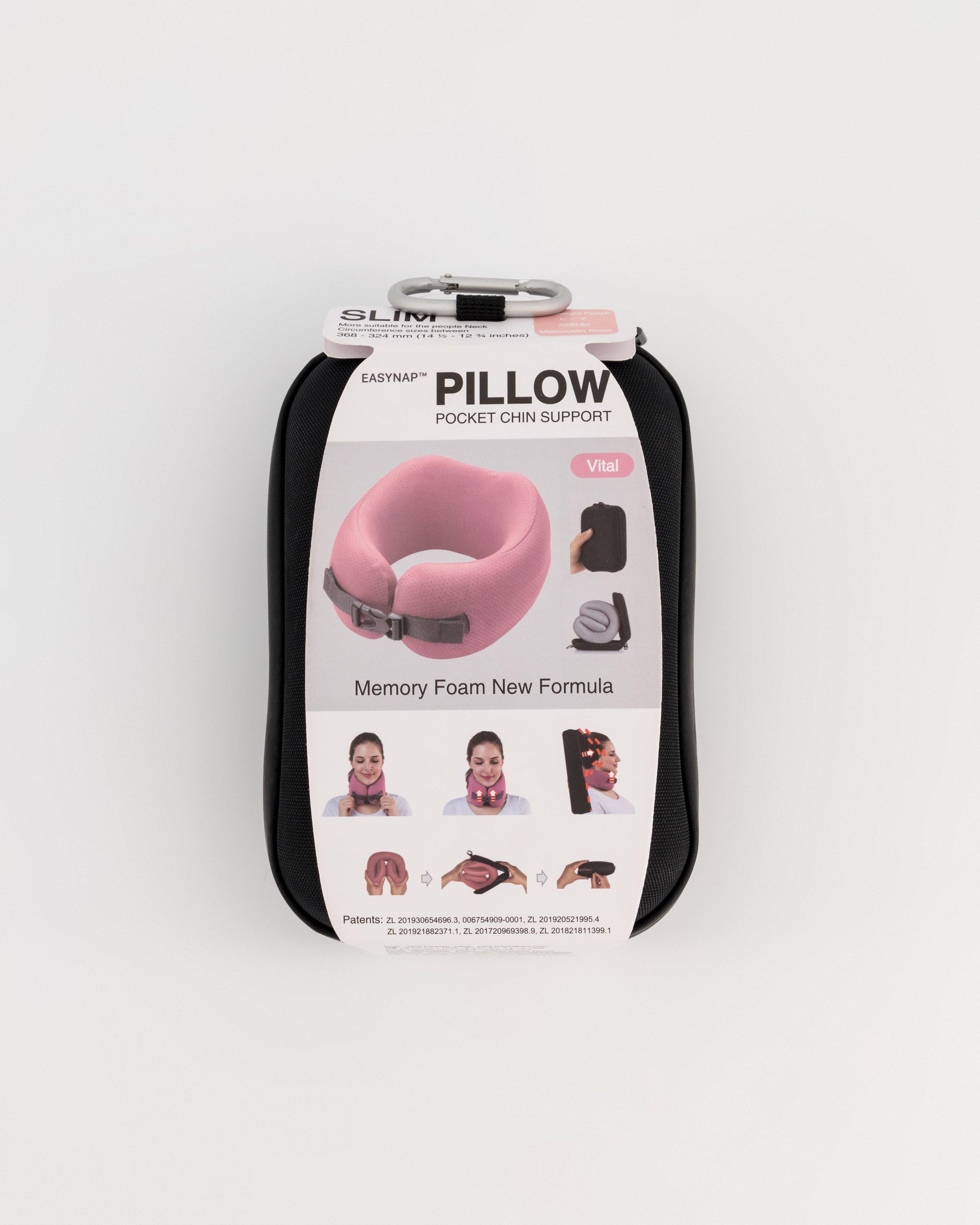 EASYNAP Pocket Air Travel Pillow - Slim -  Peach