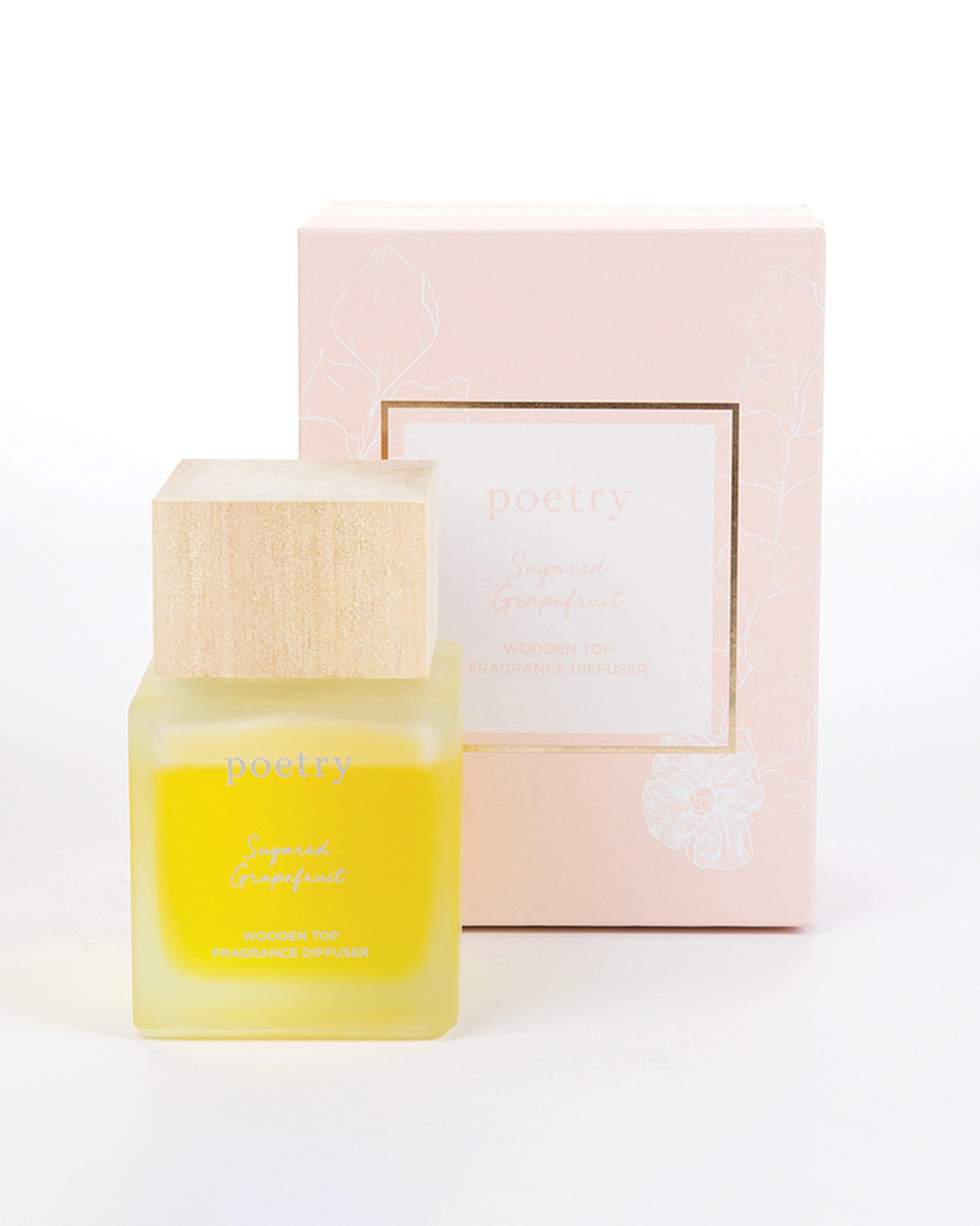 Sugared Grapefruit Wooden Top Diffuser -  Pink