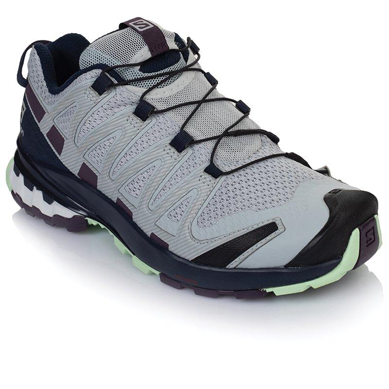 Salomon Women’s XA Pro 3D V8 Trail Running Shoes -  Light Grey/Grape