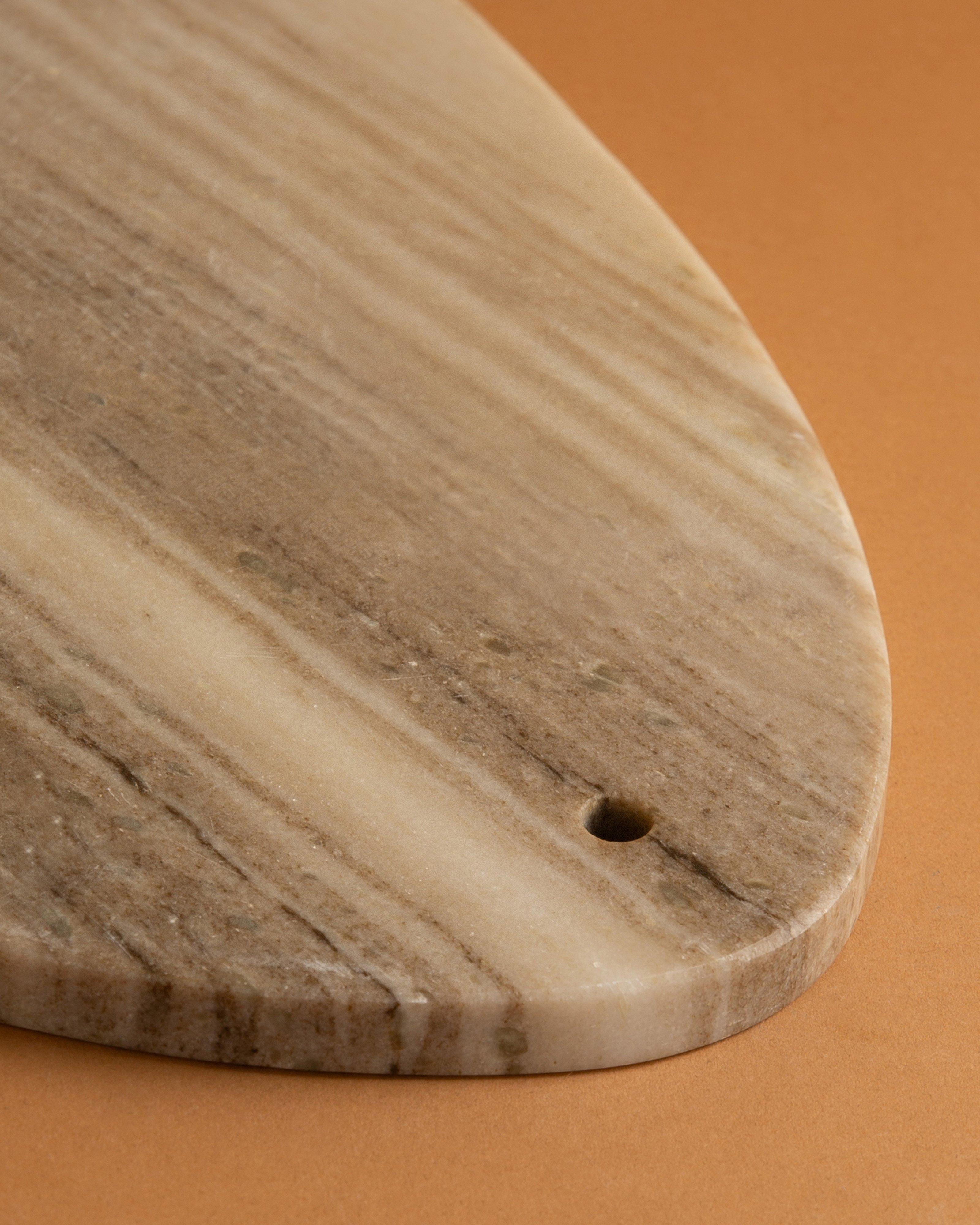 Organic Shape Marble Plate -  Oatmeal