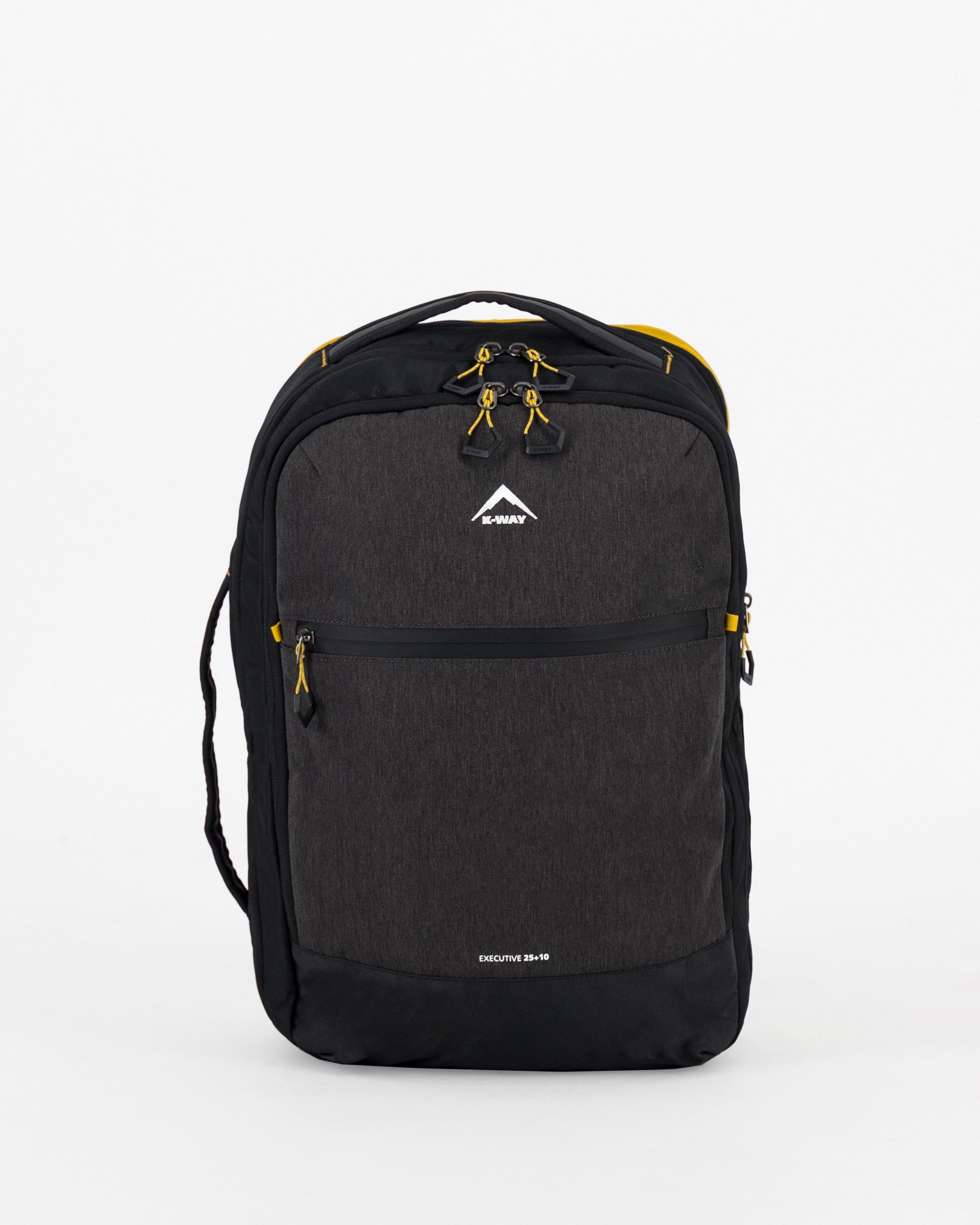 K-Way Executive Laptop Bag -  Charcoal/Mustard