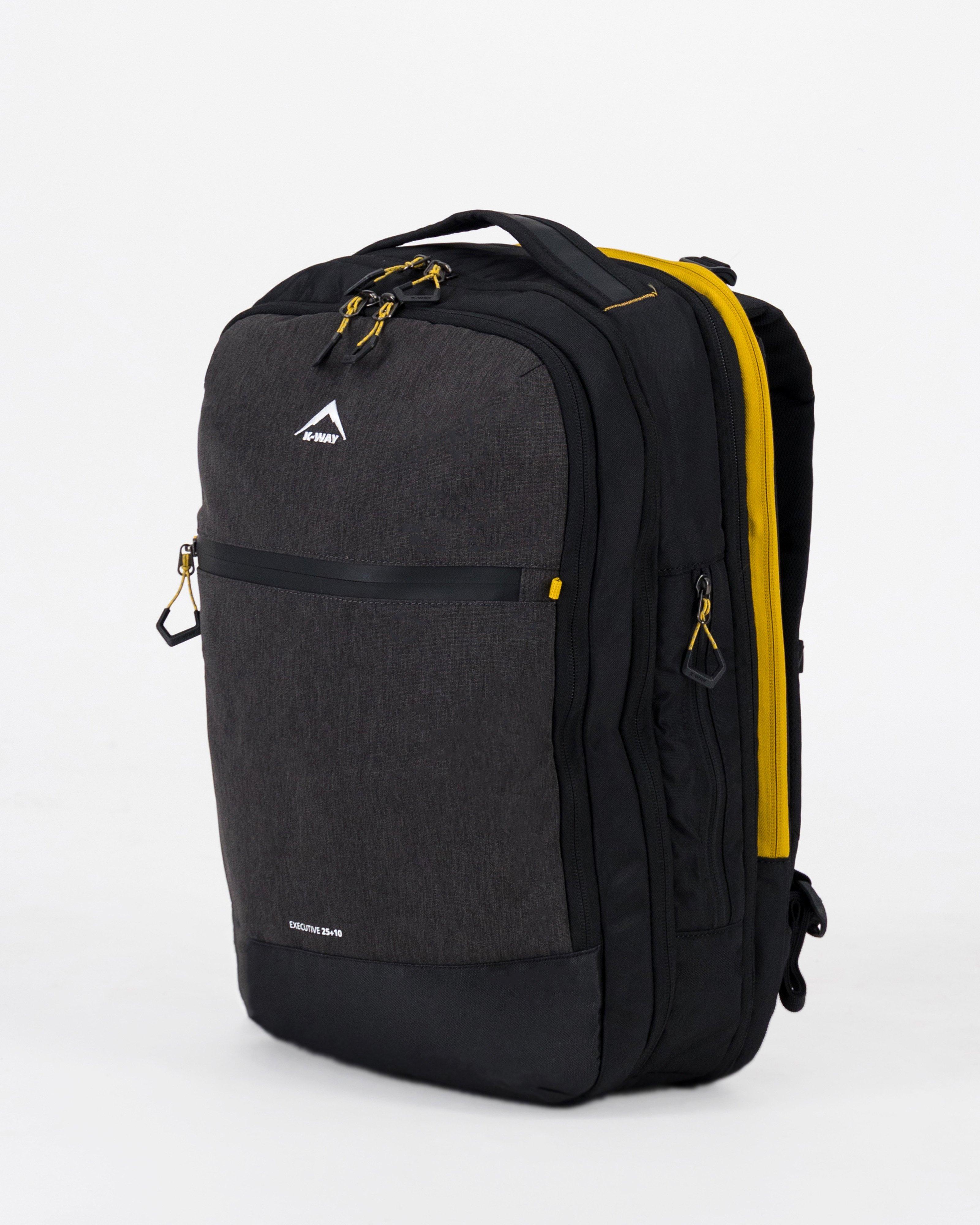 K-Way Executive Laptop Bag -  Charcoal/Mustard