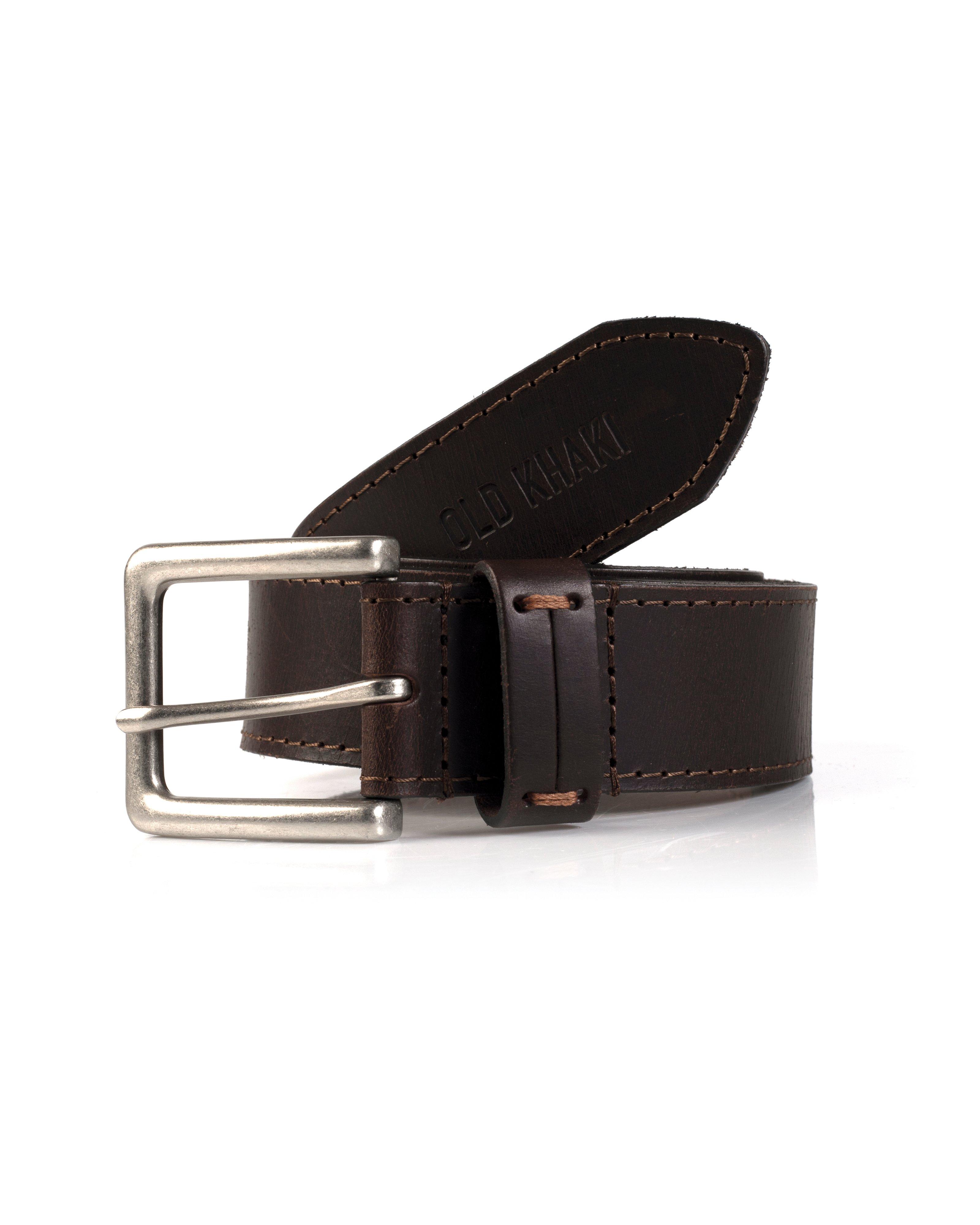 Men's Aryan Lived In Leather Belt -  Brown