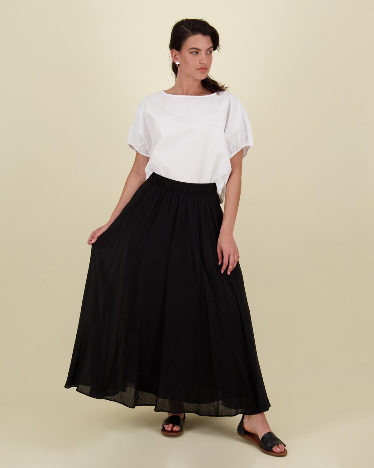 Raina Organdy Skirt -  black