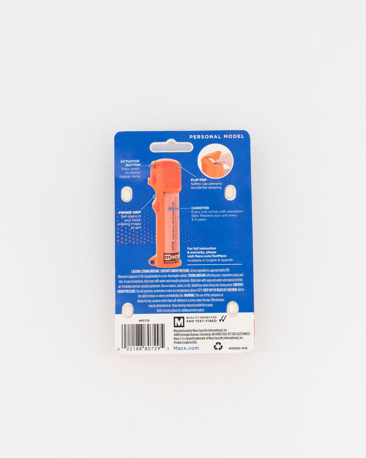 Mace Pocket Defensive Spray -  Orange