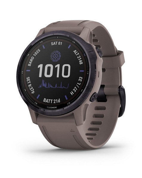 Garmin Fenix 6S Pro Solar GPS Fitness Watch -  purple-grey