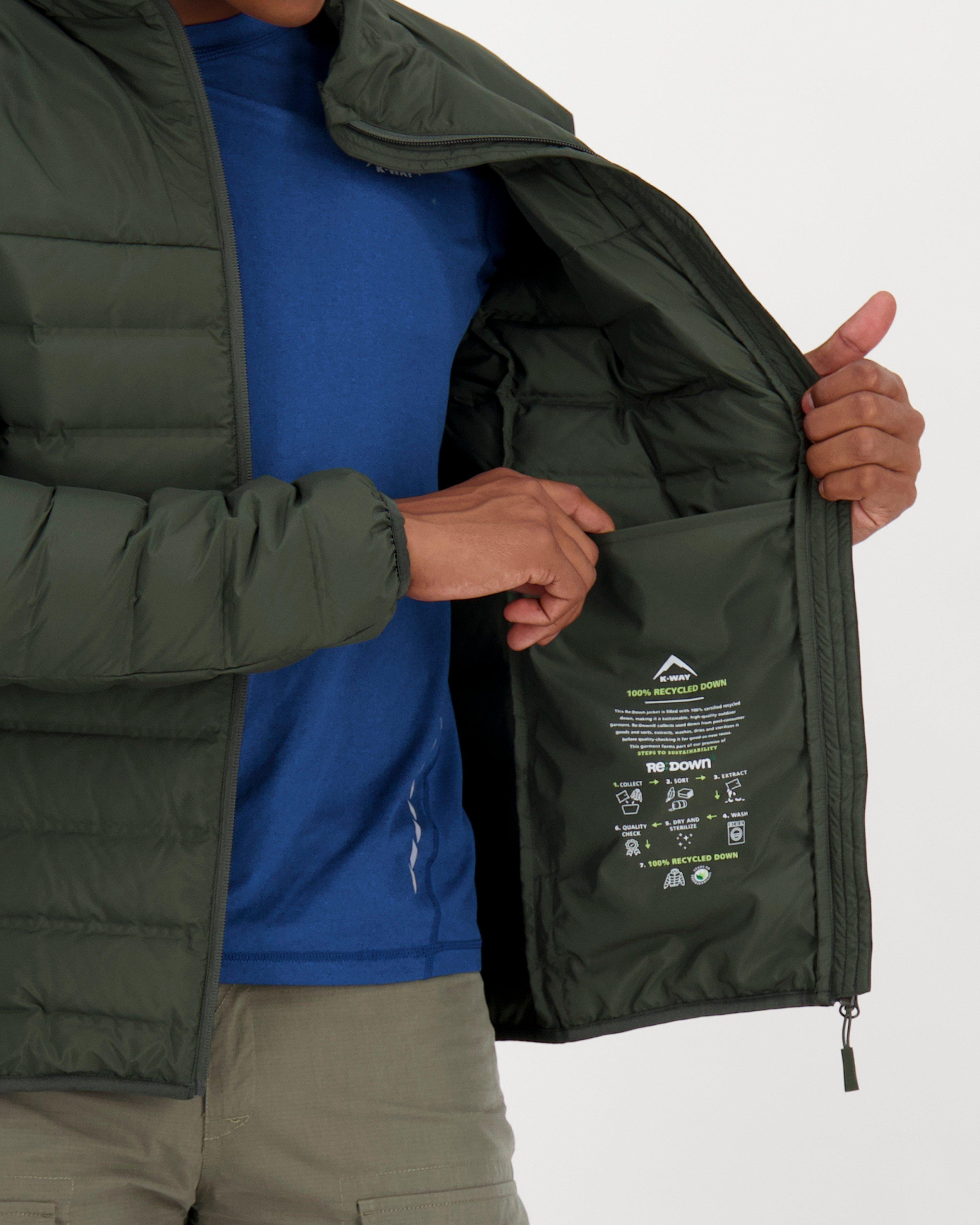 K-Way Men's Creek Down Jacket -  Olive