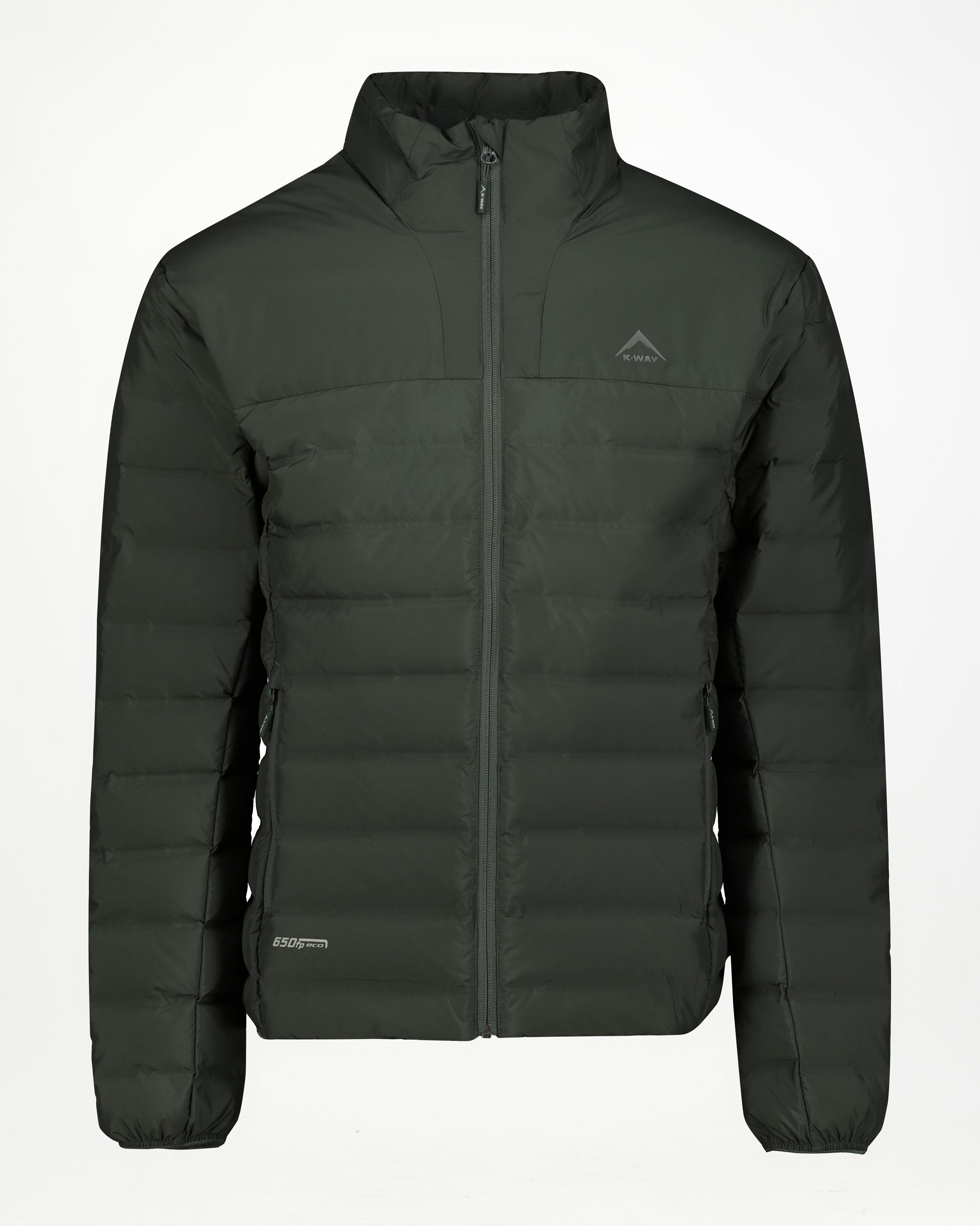 K-Way Men's Creek Down Jacket -  Dark Green/Dark Olive