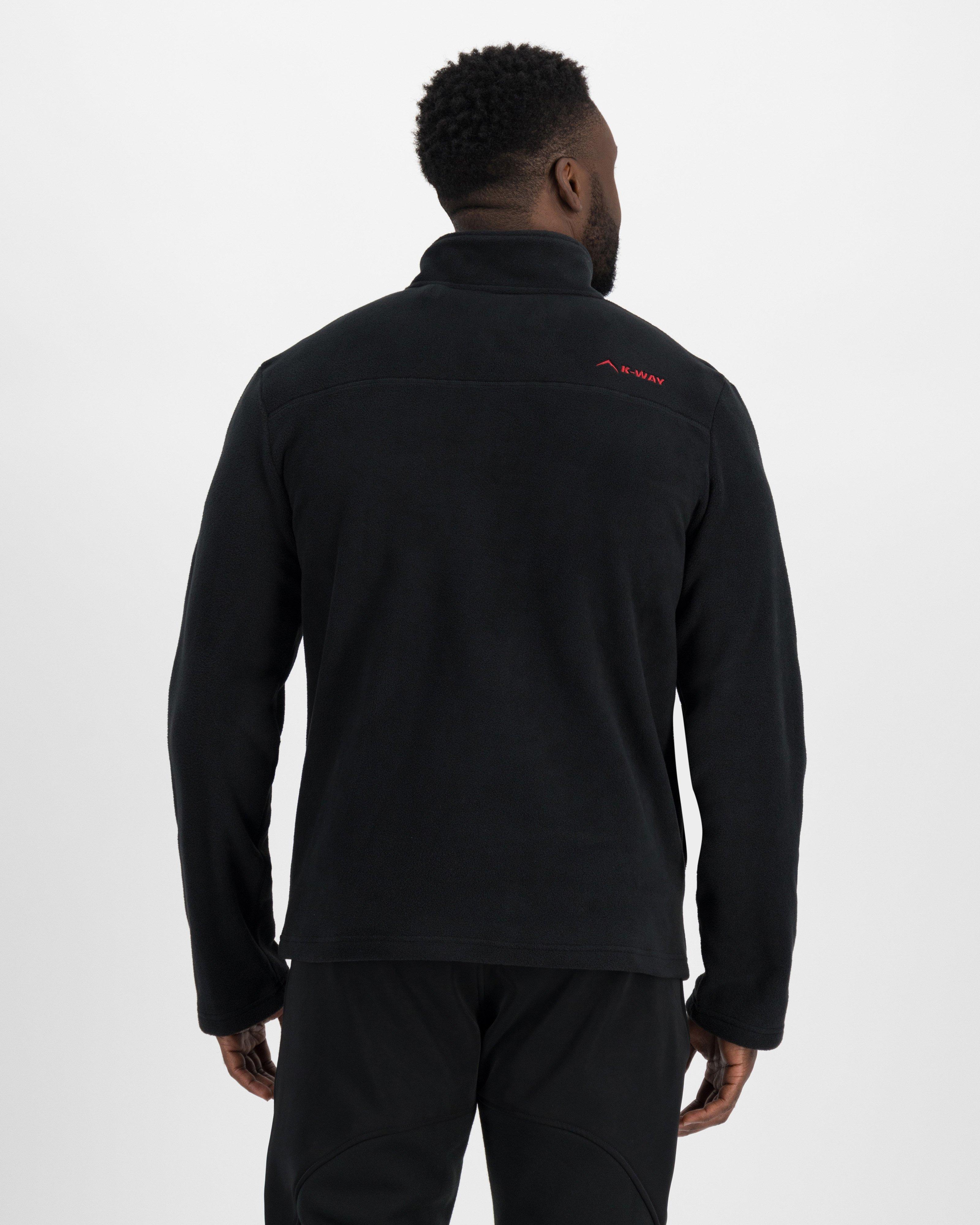 K-Way Men's Retro Snap Fleece -  black