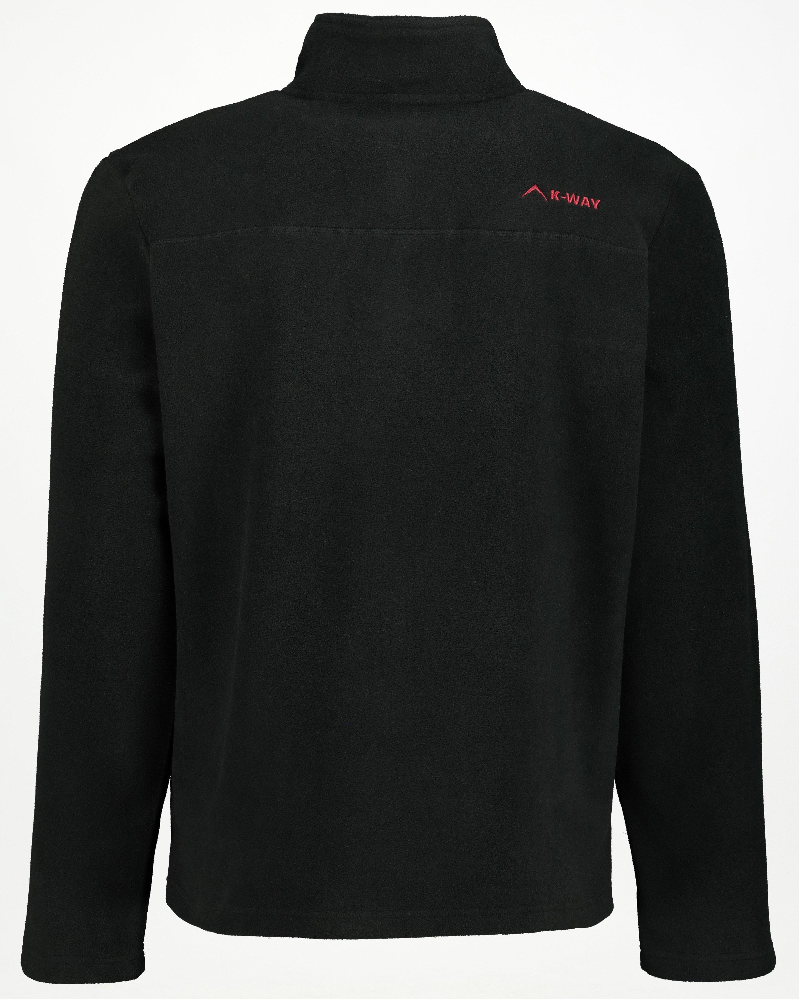 K-Way Men's Retro Snap Fleece -  black