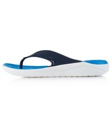 Crocs Men's LiteRide Flip Sandal -  navy-white