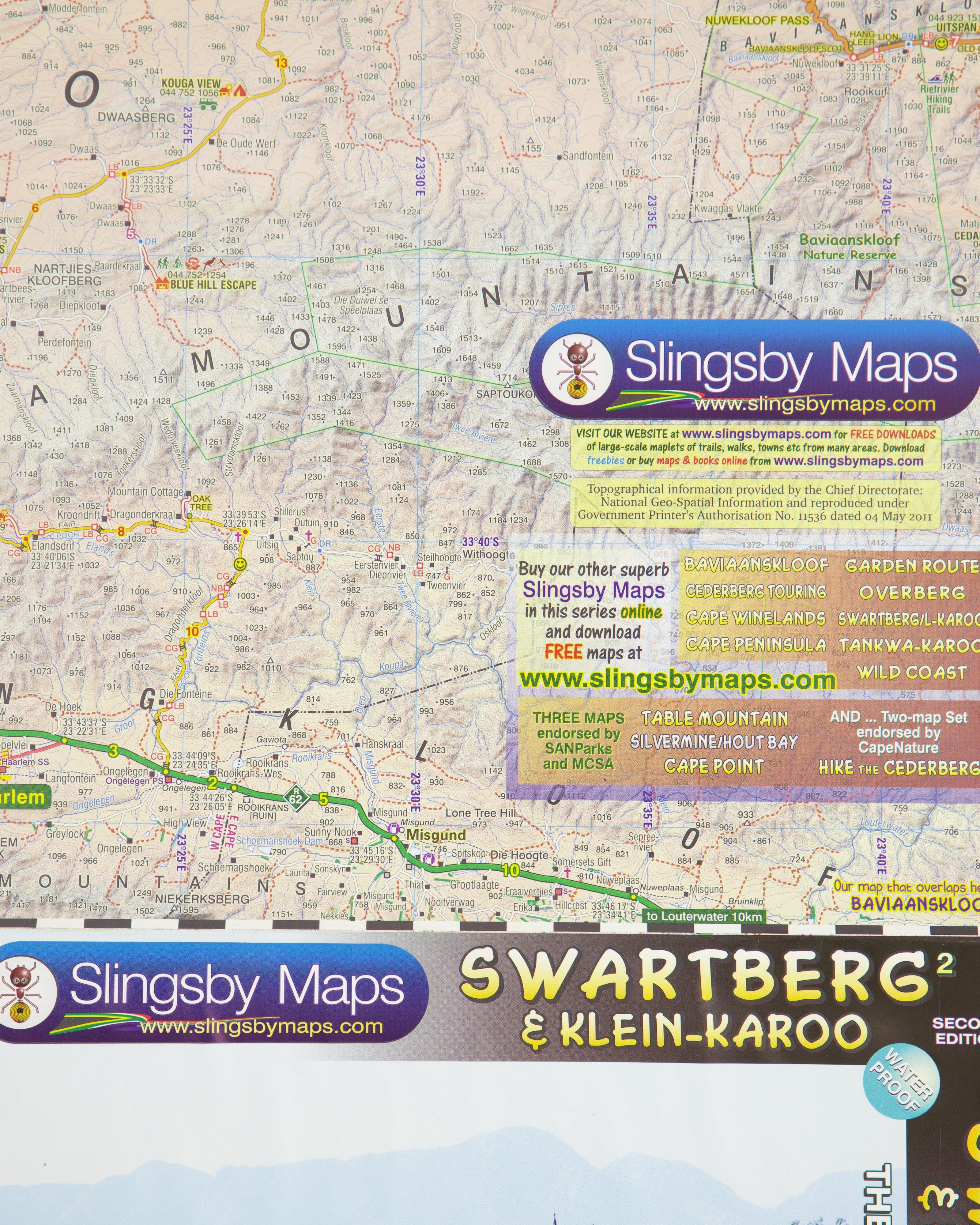 Swartberg & Klein Karoo Waterproof #2 Map -  No Colour