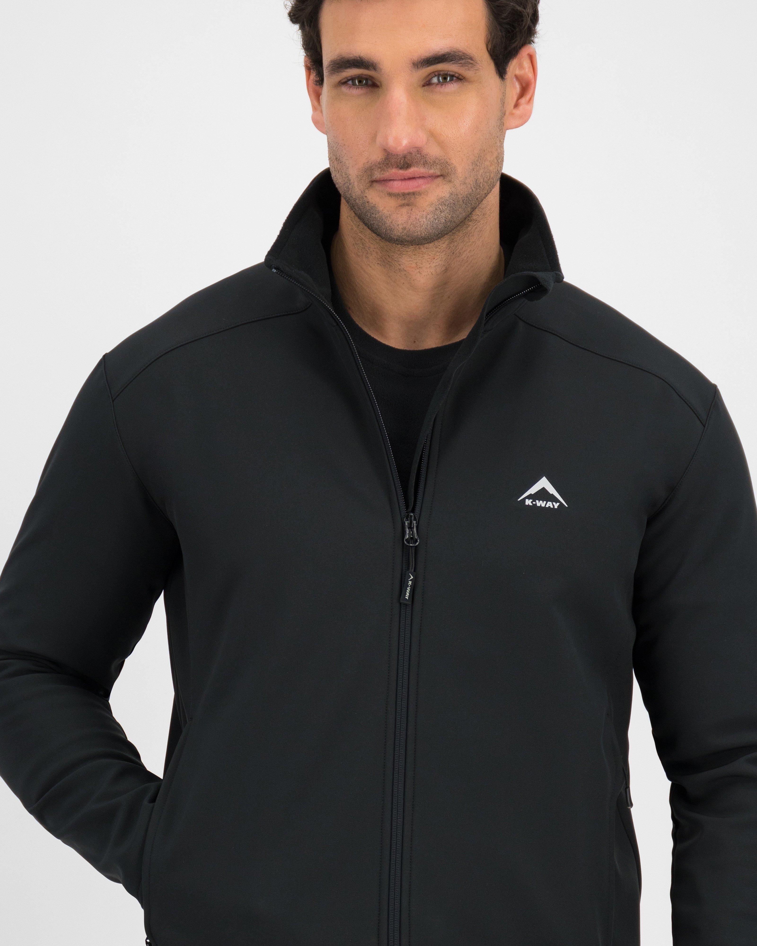 K-Way Men’s Felixx Eco Softshell Jacket -  Black