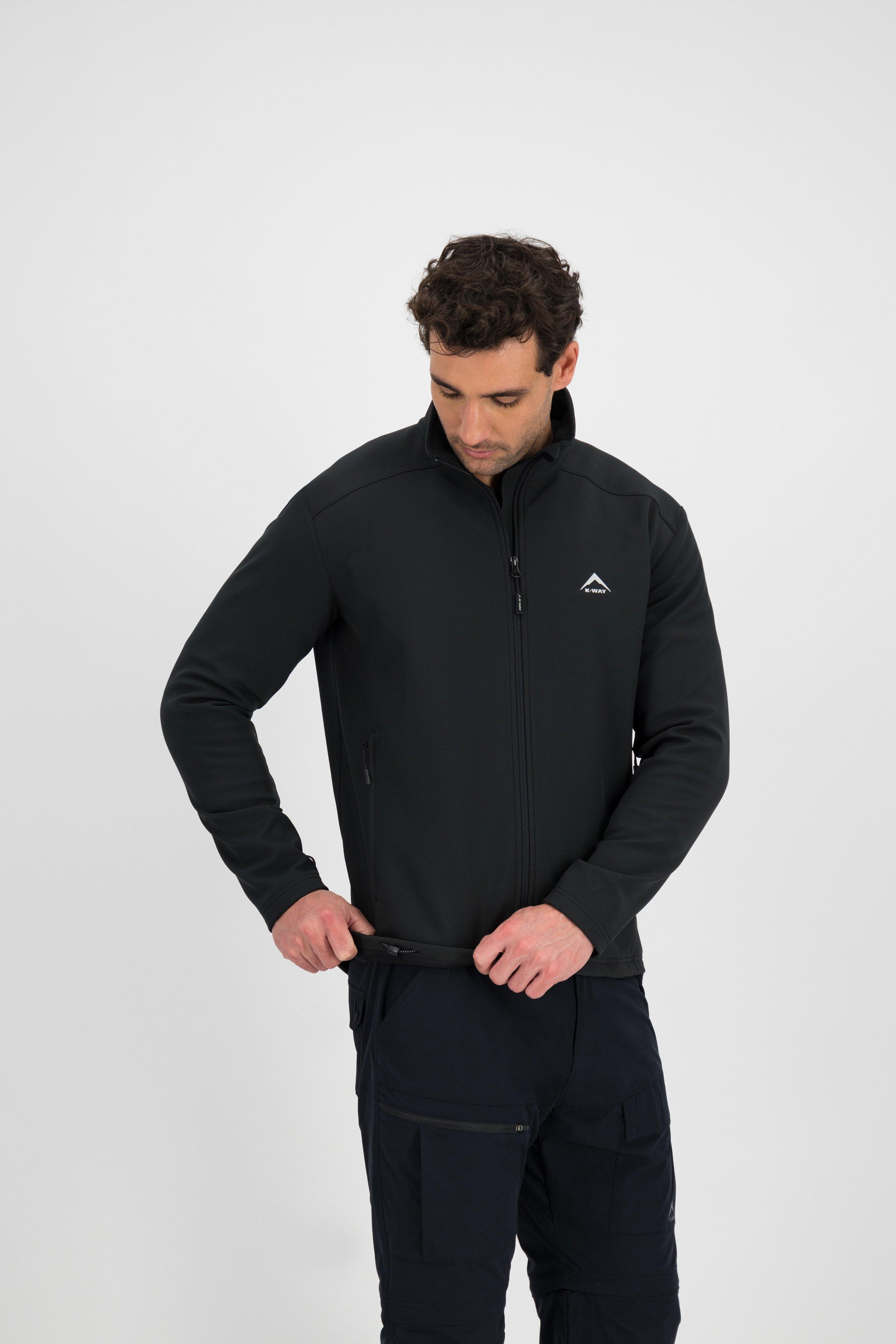 K-Way Men’s Felixx Eco Softshell Jacket -  Black