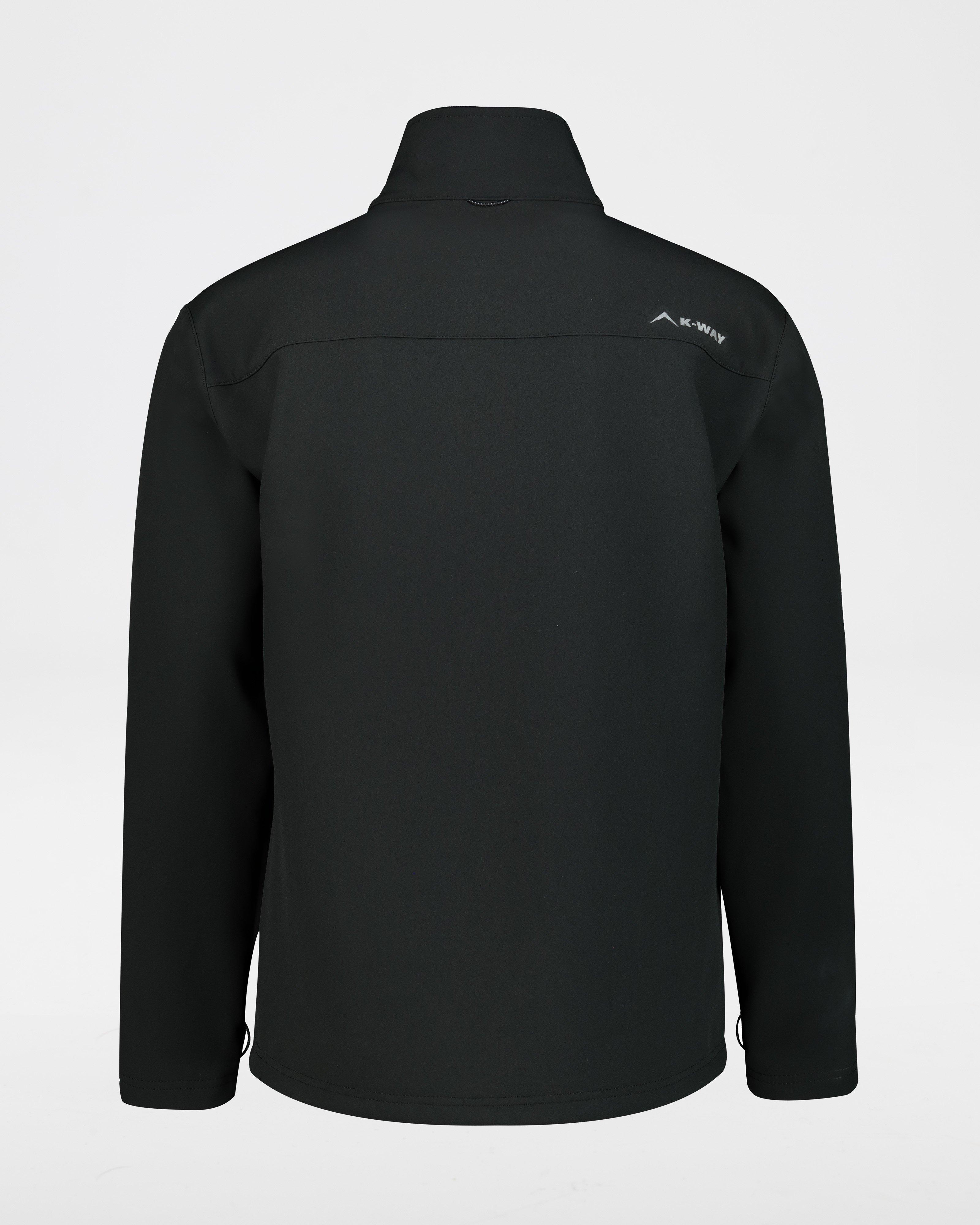 K-Way Men’s Felixx Eco Softshell Jacket -  Black/Black