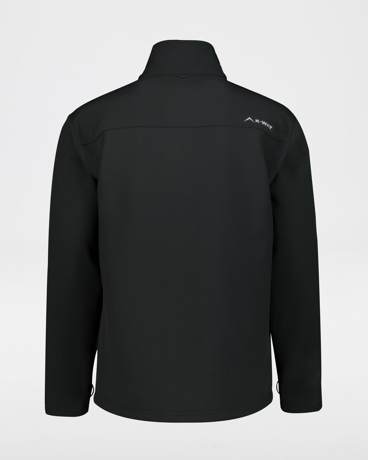K-Way Men’s Felixx Eco Softshell Jacket -  Black/Black