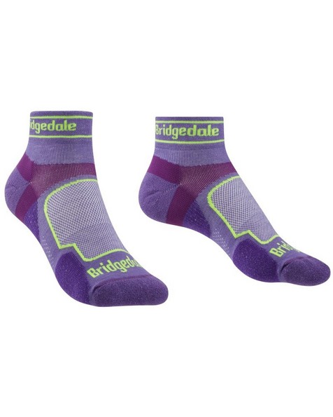 Bridgedale Women’s Ultralight T2 Coolmax Sport Low Trail Running Sock -  purple