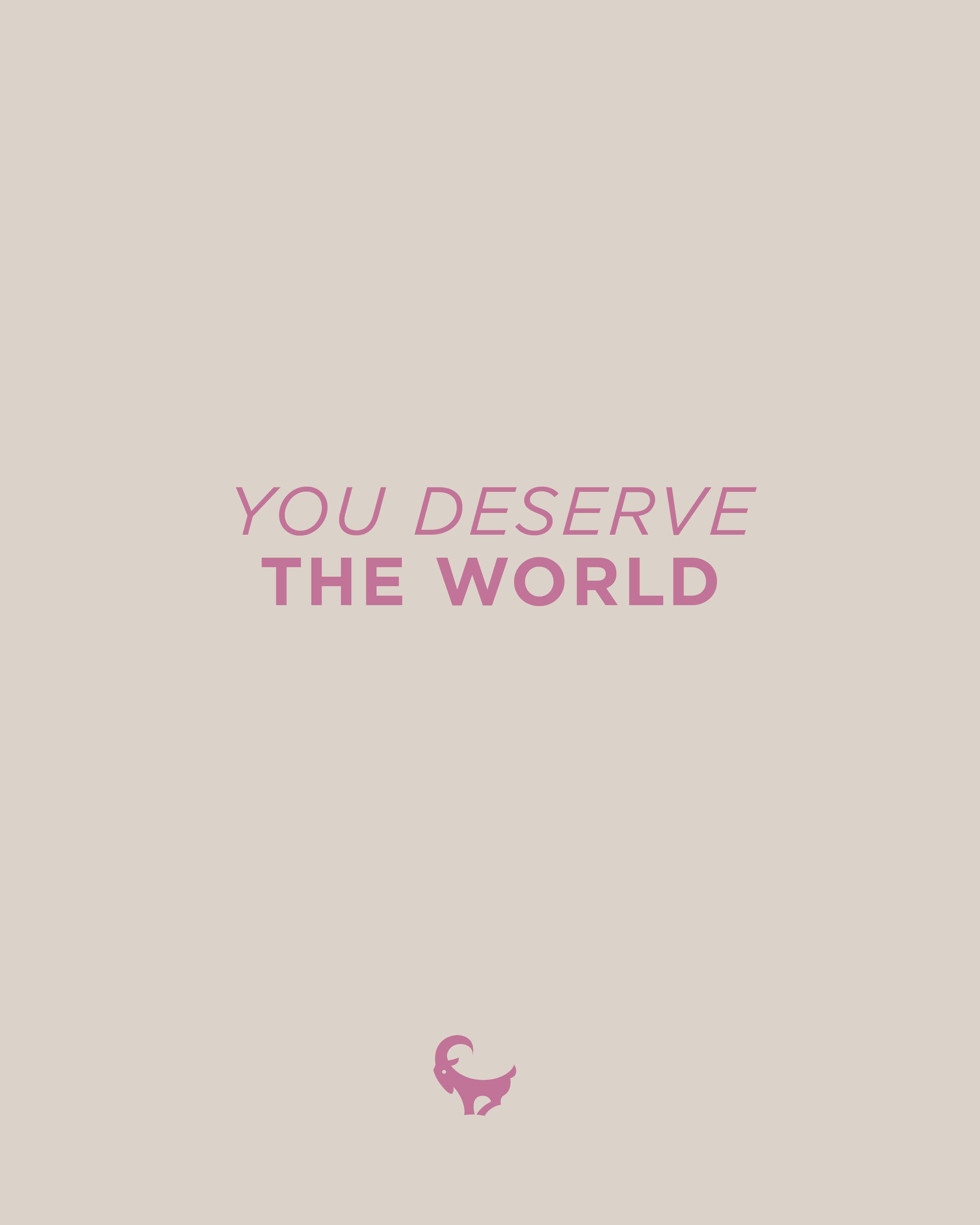 Gift Card – You deserve the world -  